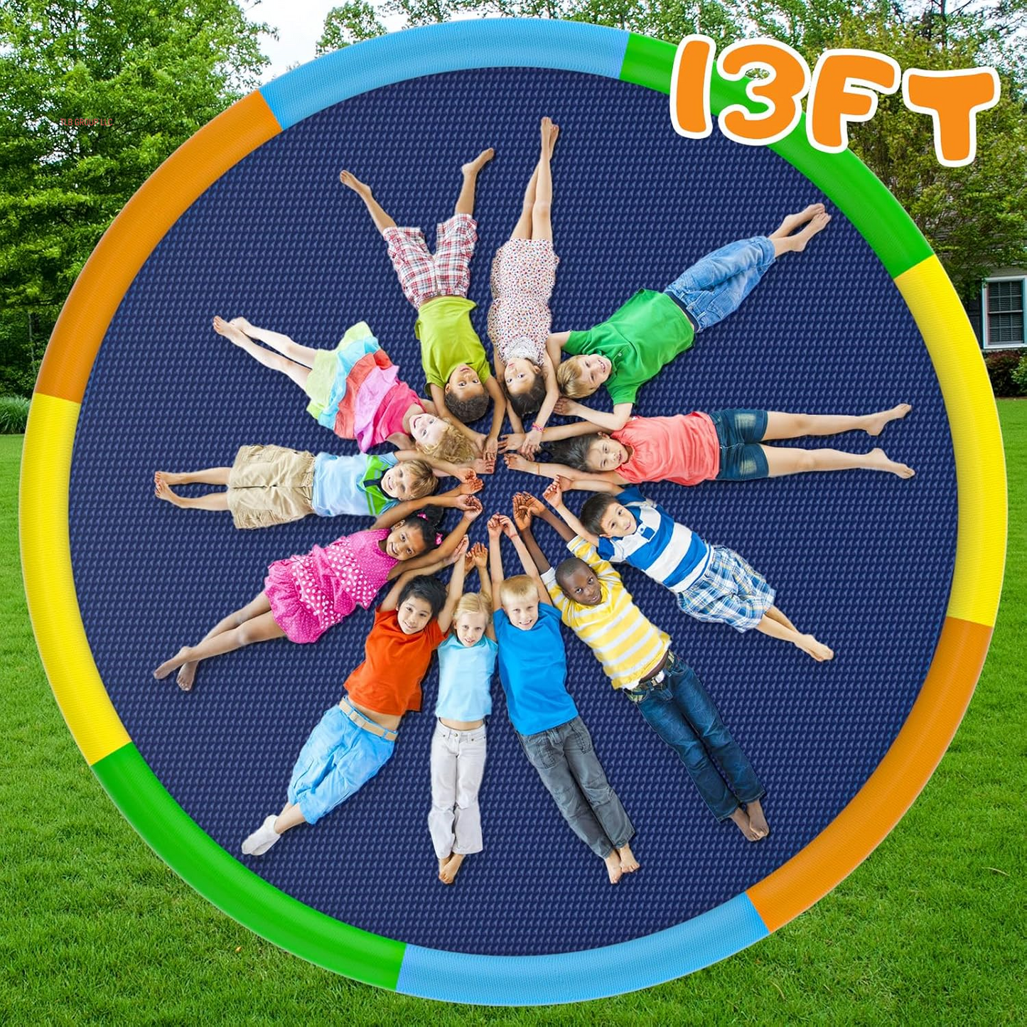 Large Splash Pad, Sprinkler for Dogs and Kids, 0.5Mm Thickened Durable and Foldable Large Pool, Colorful Summer Outdoor Water Play Mat Toys for Toddlers and Dogs (13 FT/157 In)