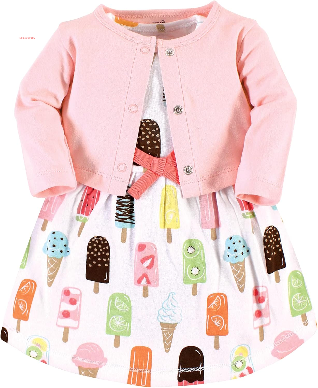 Baby Girl Organic Cotton Dress and Cardigan