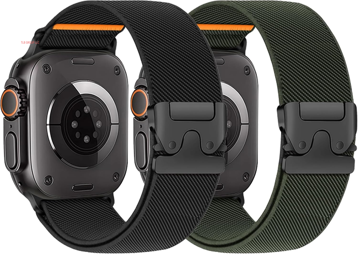 Stretchy Bands for Apple Watch Ultra/2 Band 49Mm 46Mm 45Mm 44Mm 42Mm 41Mm 40Mm 38Mm Men Women,Wide Nylon Elastic Braided Strap & Fabric Cloth Wristband Correa for Iwatch Series 10 9 8 7 6 5 4 3 SE 2Nd