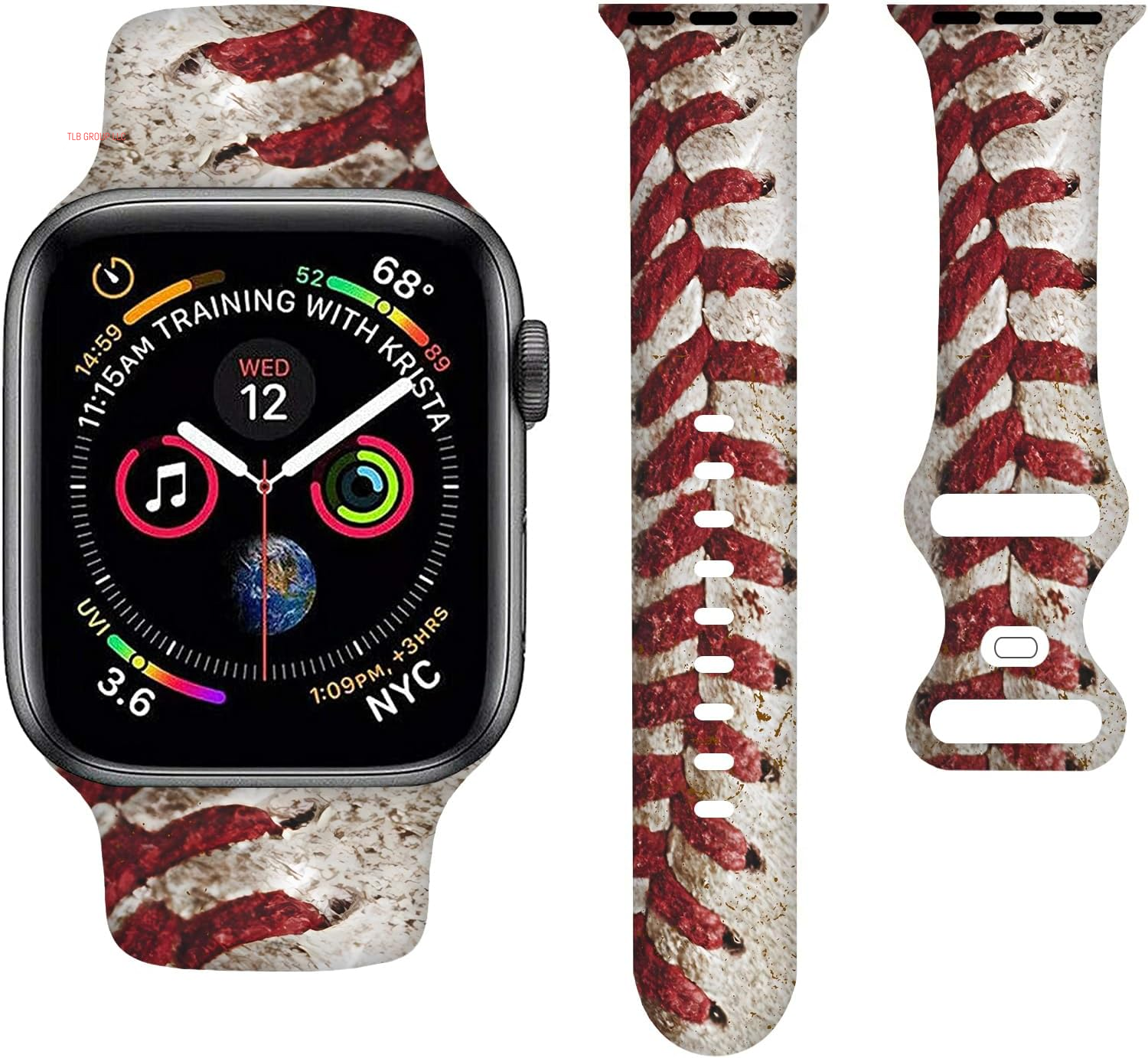Sport Bands Compatible with Apple Watch Band 38MM 40MM 41MM 42MM 44MM 45MM 49MM, Silicone Strap Compatible with Iwatch Bands Ultra Series SE 9 8 7 6 5 4 3 2 1 for Women Men