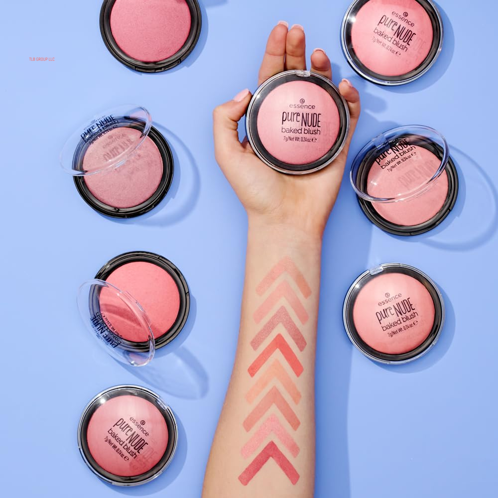 | Pure Nude Baked Blush | Highly Pigmented Baked Texture for a Bright, Healthy Glow | Available in 8 Gorgeous Shimmery Shades | Vegan & Cruelty Free (07 Cool Coral)