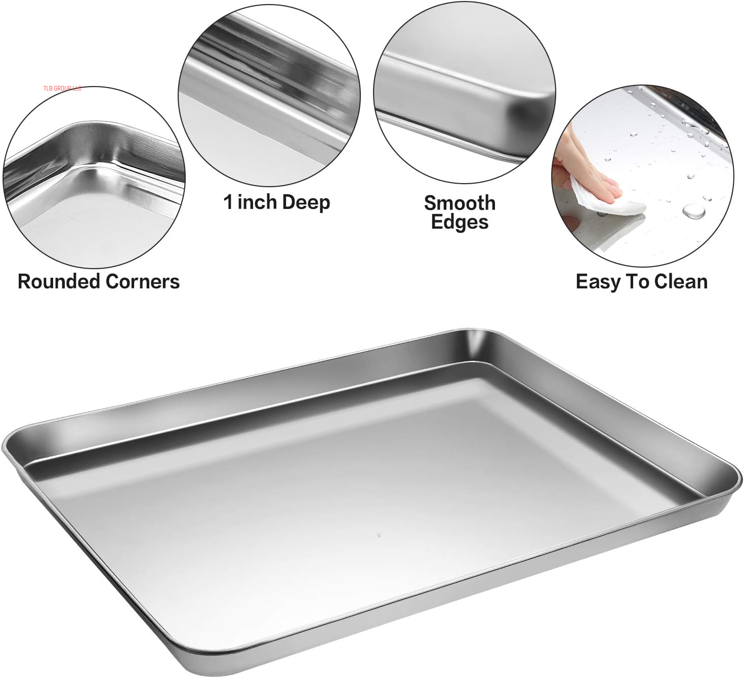 Stainless Steel Baking Sheet Tray Cooling Rack with Silicone Baking Mat Set, Cookie Pan with Cooling Rack, Set of 9 (3 Sheets + 3 Racks + 3 Mats), 10/12/16 Inch, Easy Clean