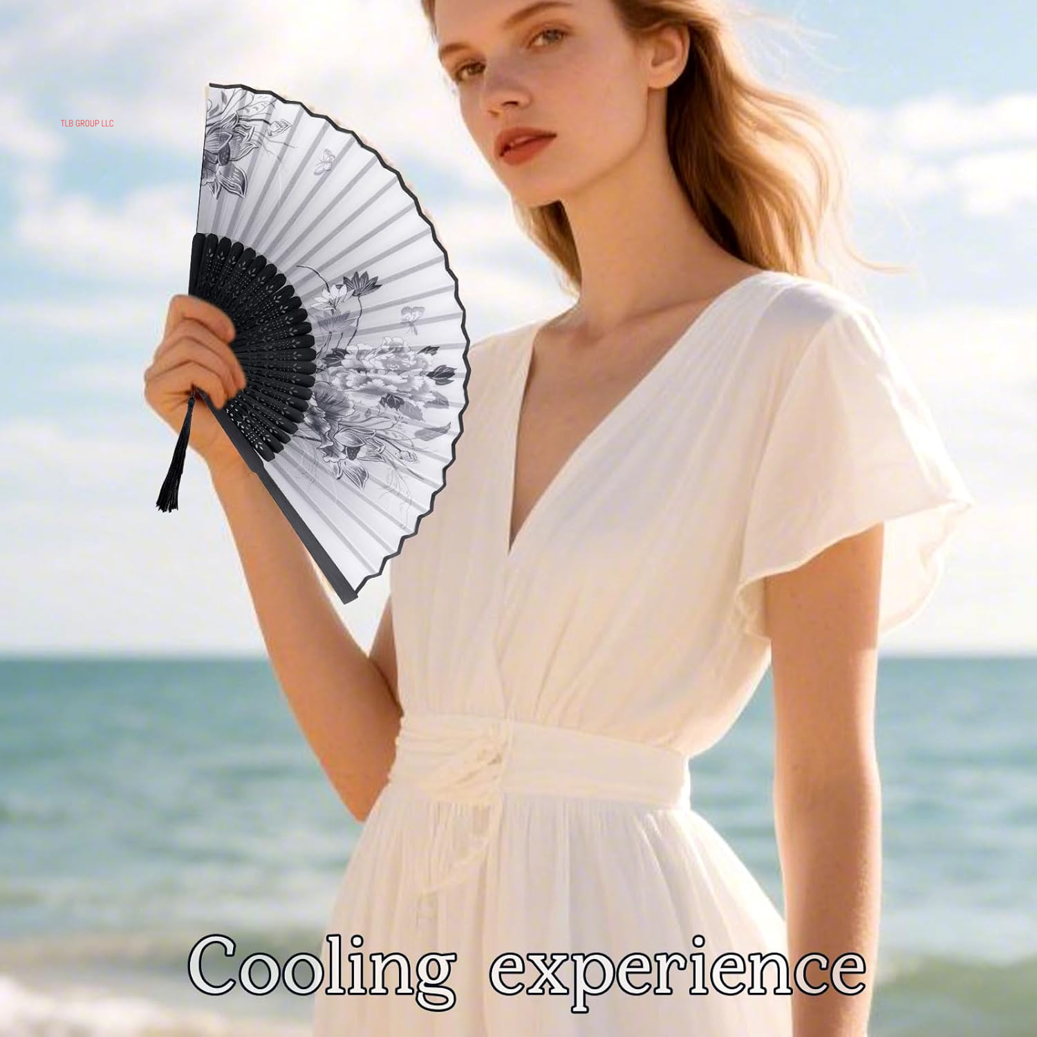 4Pcs Popping Fans for Line Dancing, Foldable Folding Wood Clack Hand Fans Retro Pattern Chinese Style Handheld Rave Accessories for Line Dancing and More