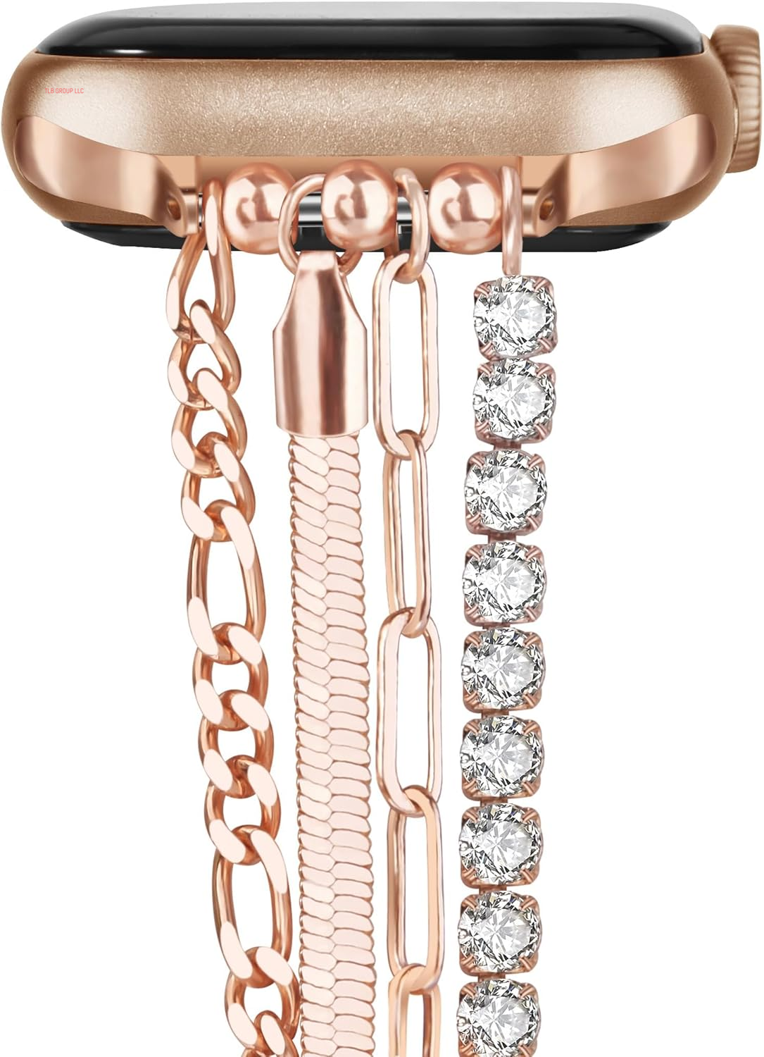 Chain Bracelet Compatible for Apple Watch Band, Women Fashion Slim Jewelry Dressy Iwatch Bands 38Mm 40Mm 41Mm 42Mm 44Mm 45Mm 46Mm 49Mm Series 10 9 8 7 SE 6 5 4 3 Series 2 1