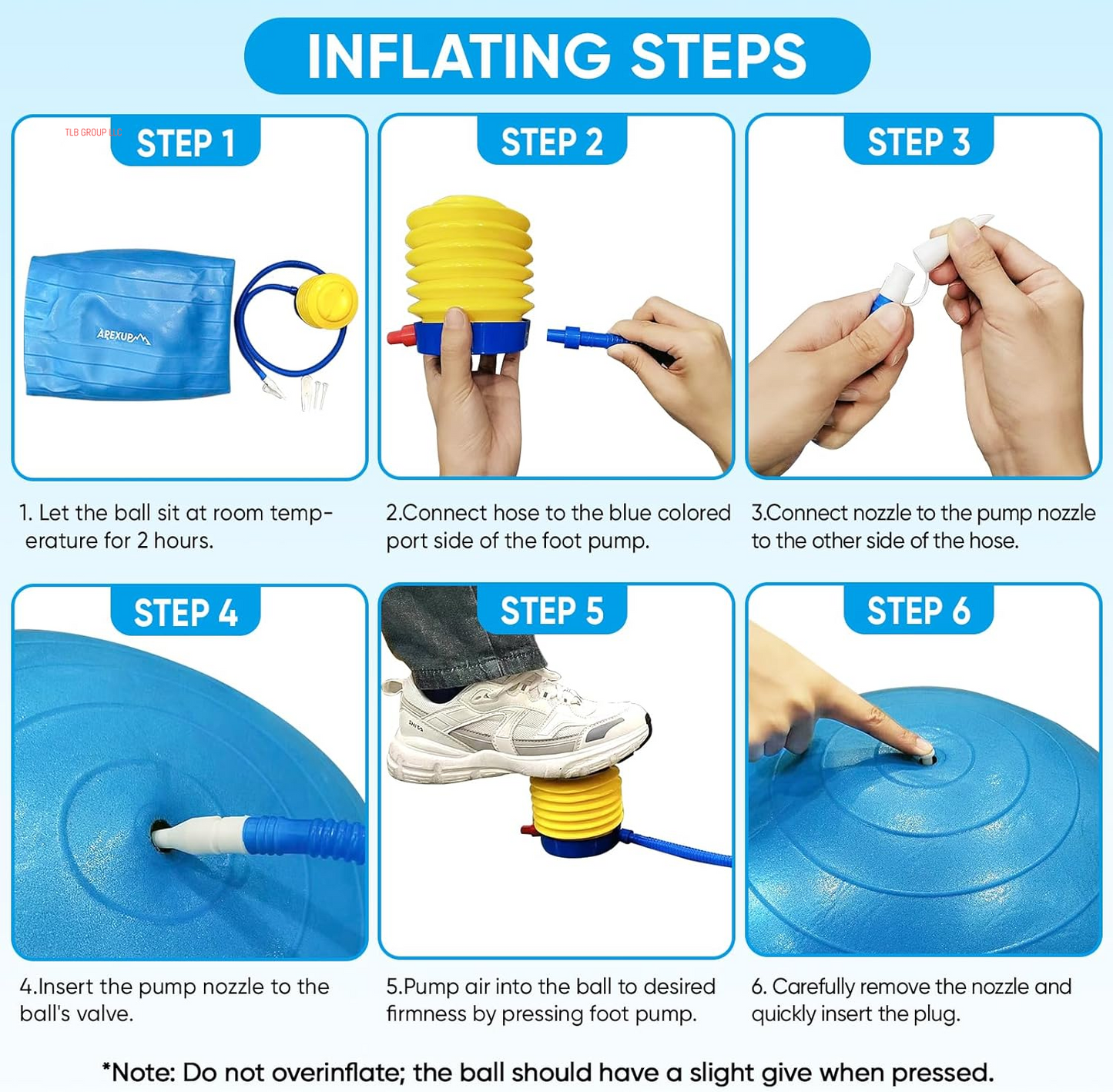 Yoga & Pilates Ball - anti Slip Heavy Duty Gym Ball for Fitness, Balance & Core Workout
