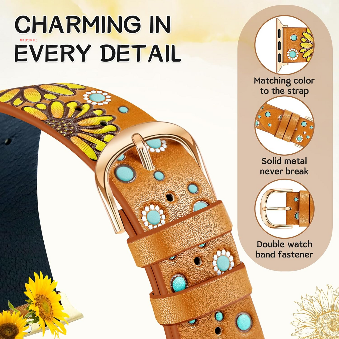 Boho Beaded Watch Band Women and Geniuen Leather Band Bundles