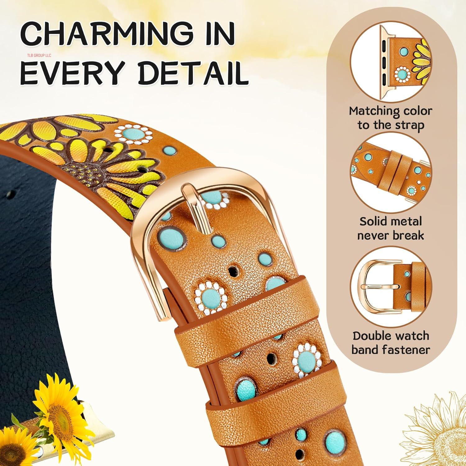 Boho Beaded Watch Band Women and Geniuen Leather Band Bundles