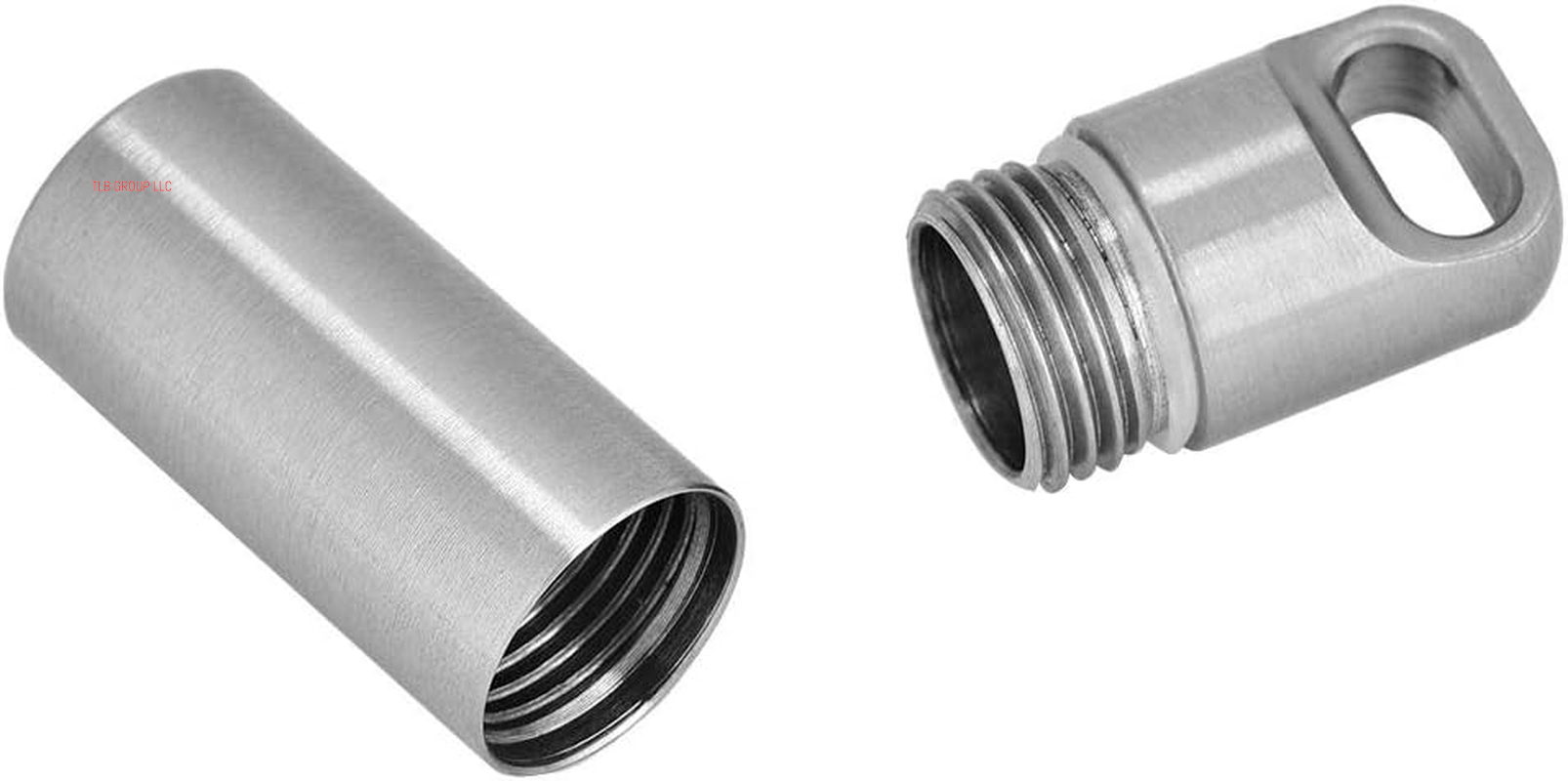 Pills Holders, Single Chamber Stainless Steel Waterproof Keychain Pills Case Survivals Pills Bottle Box Fob Organizer Container