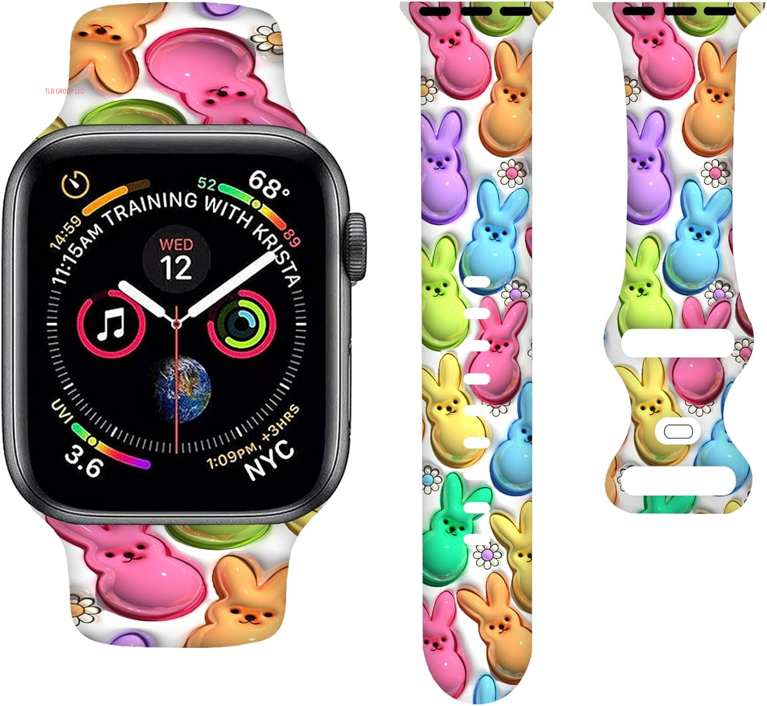Sport Bands Compatible with Apple Watch Band 38MM 40MM 41MM 42MM 44MM 45MM 49MM, Silicone Strap Compatible with Iwatch Bands Ultra Series SE 9 8 7 6 5 4 3 2 1 for Women Men