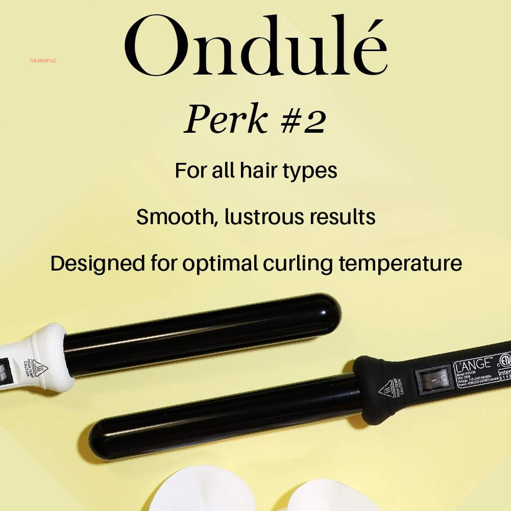 Ondulé Ceramic Curling Wand | Professional Hot Tools Curling Iron 1 Inch | Salon Hair Styling Wands for Beach Waves | Best Hair Curler Wand for Frizz-Free, Lasting Curls