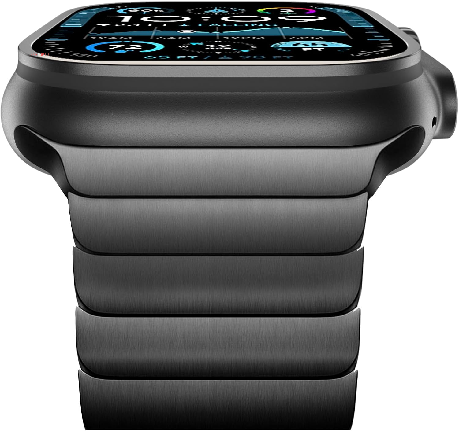 Stainless Steel Band Compatible with Apple Watch Band 49Mm for Men, Durable Metal Strap for Apple Watch Ultra 2/Ultra 49Mm, Series 10 46Mm, 9/8/7 45Mm, SE2/6/5/4 44Mm, 3/2/1 42Mm, Black