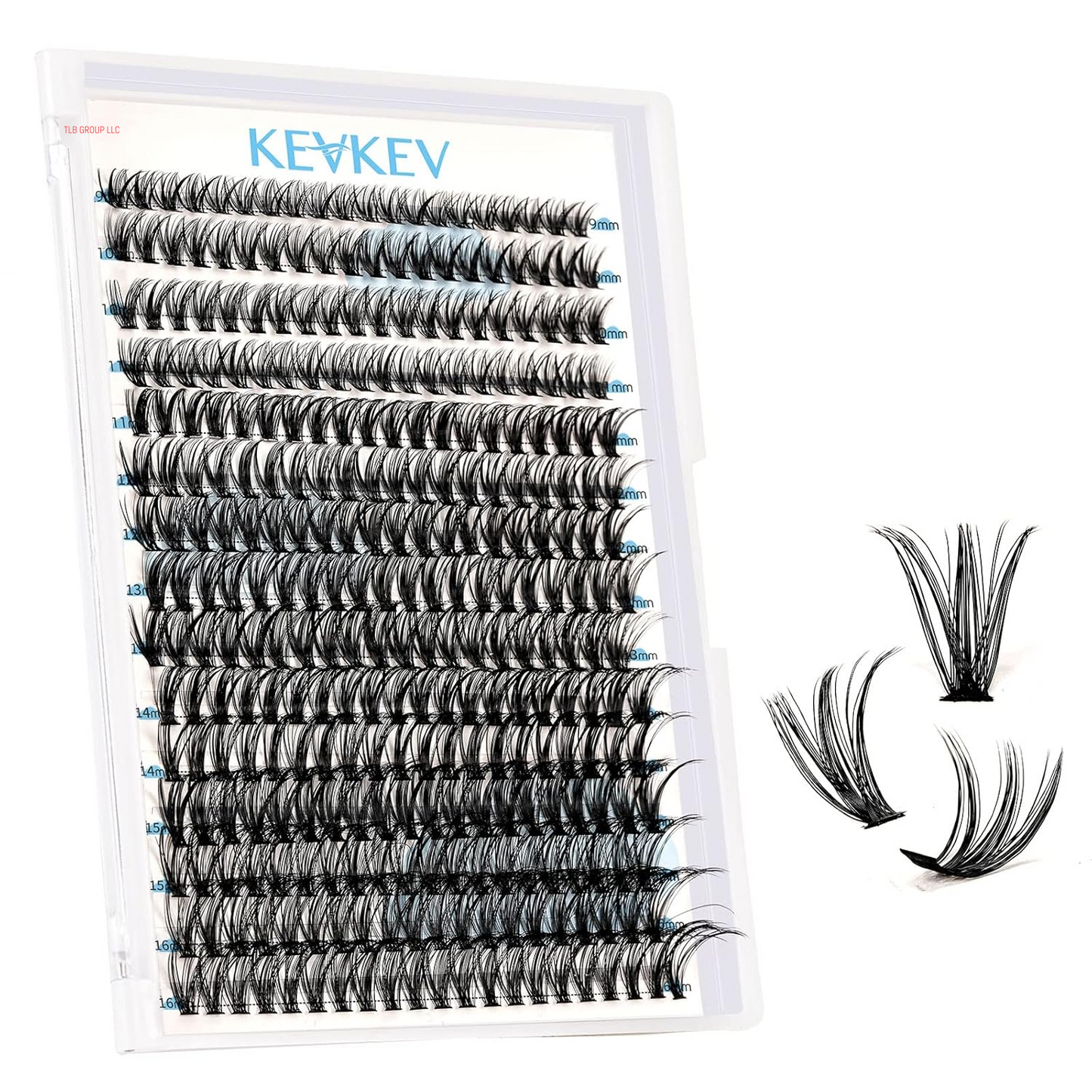 Lash Clusters Kit Lash Extension Kit D Curl Eyelash Extension Kit 280 Pcs Eyelash Clusters Kit Cluster Eyelash Extensions Individual Lashes Kit with Lash Bond and Seal Eyelash Tweezers