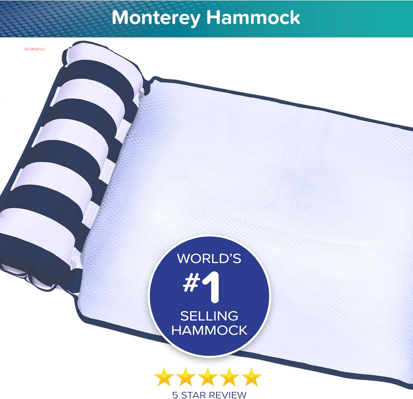 Aqua 4-In-1 Monterey Hammock Pool Float & Water Hammocks, 1-2-3-4 Multipacks – Multiple Colors/Styles – for Adults and Kids Floating