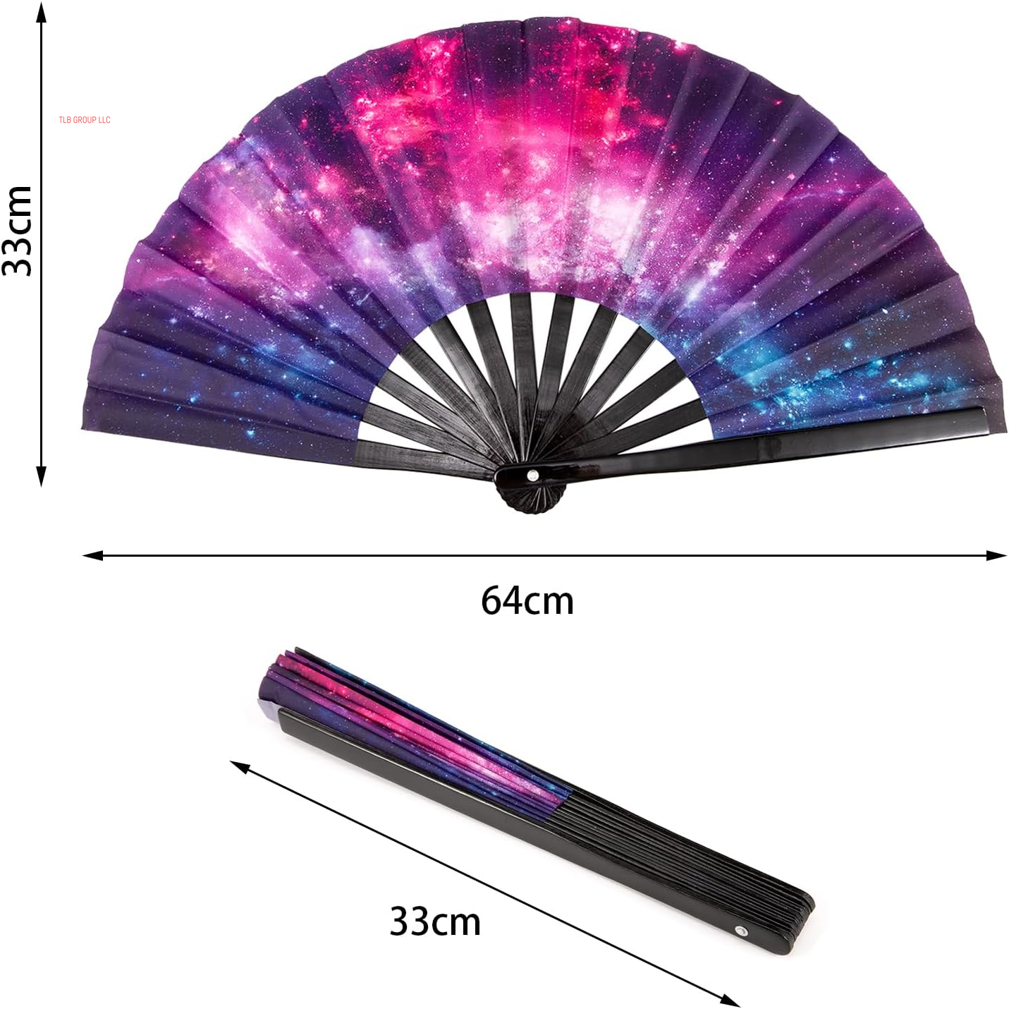 Galaxy Rave Fans, Large Folding Popping Hand Fan for Line Dancing, Big Clacking Clap Handheld Fans Foldable for Boots on the Ground Dance,Music Festival, Party as Rave Outfits Accessories for Women