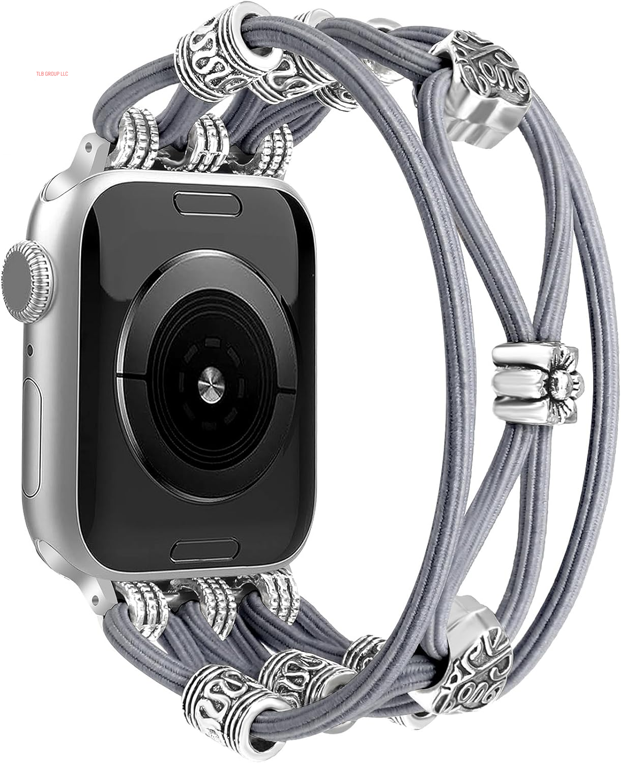 Braided Nylon Stretchy Strap Natural Stone Beaded Bracelet Band Bundle Compatible with Apple Watch 38Mm 40Mm 41Mm 42Mm (S10) for Women for Iwatch Series 10/9/8/7/6/5/4/3/2/1/SE