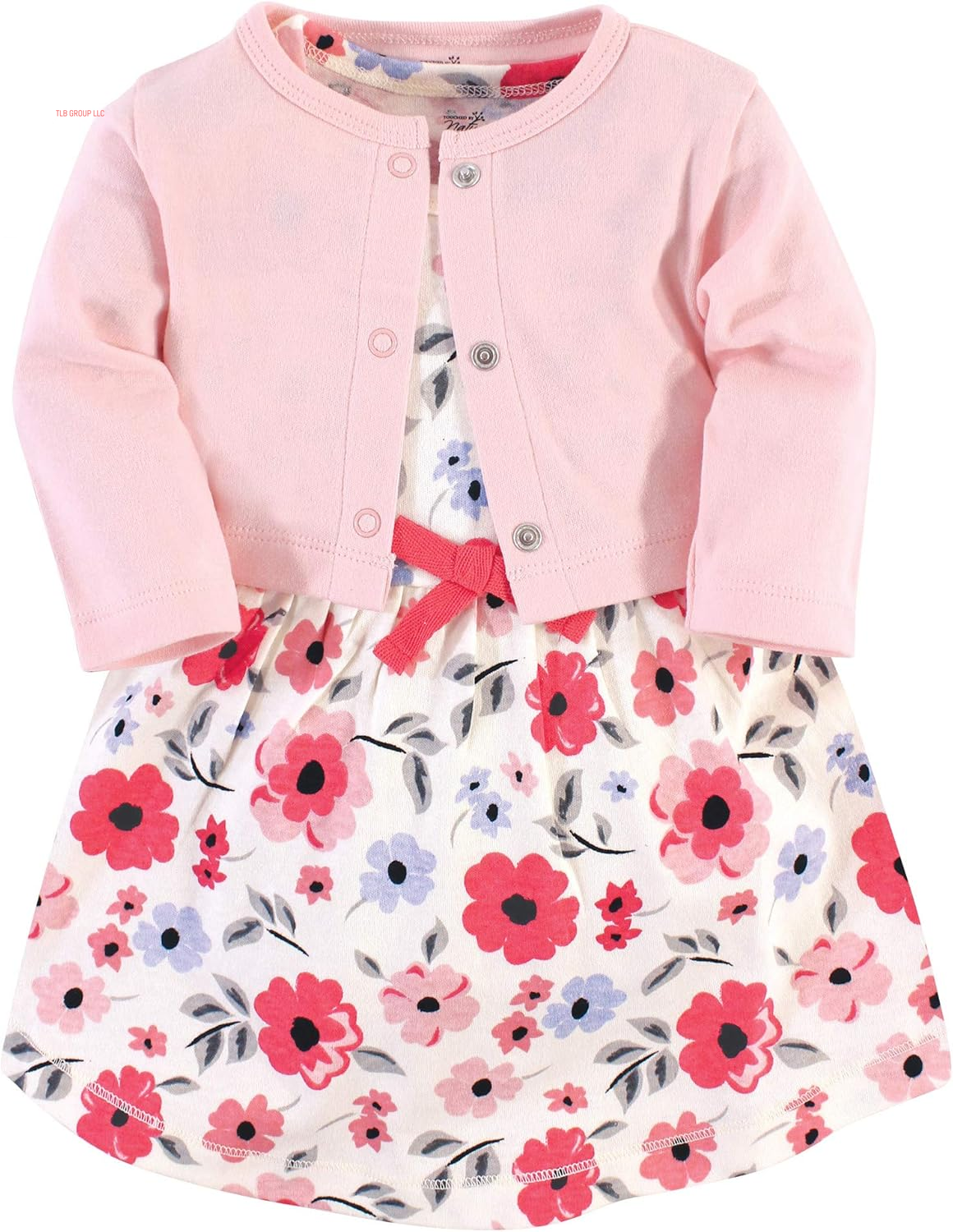 Baby Girl Organic Cotton Dress and Cardigan