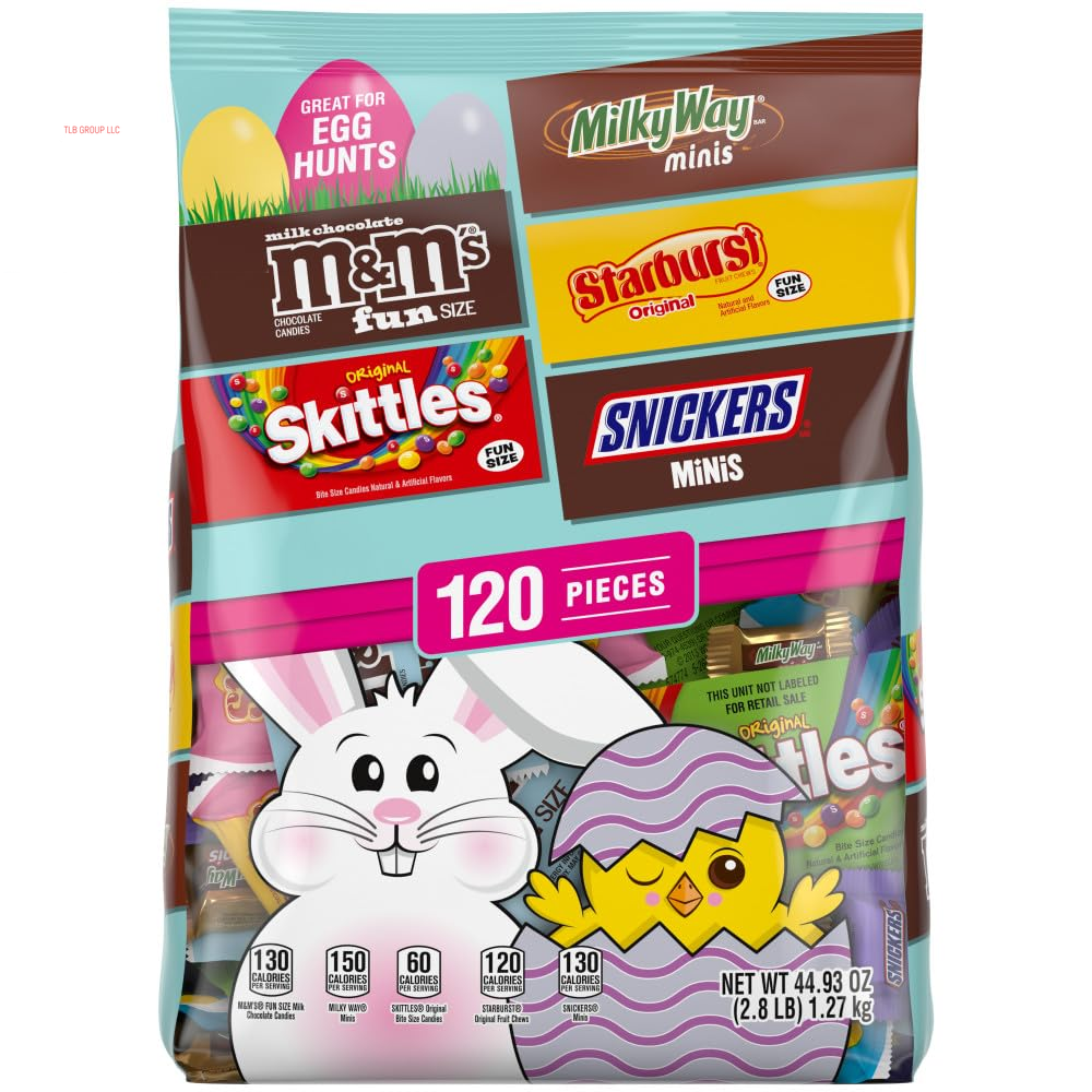 M&M'S, TWIX & STARBURST Candy-Filled Easter Eggs Bag, 11.04 Oz, 30 Count