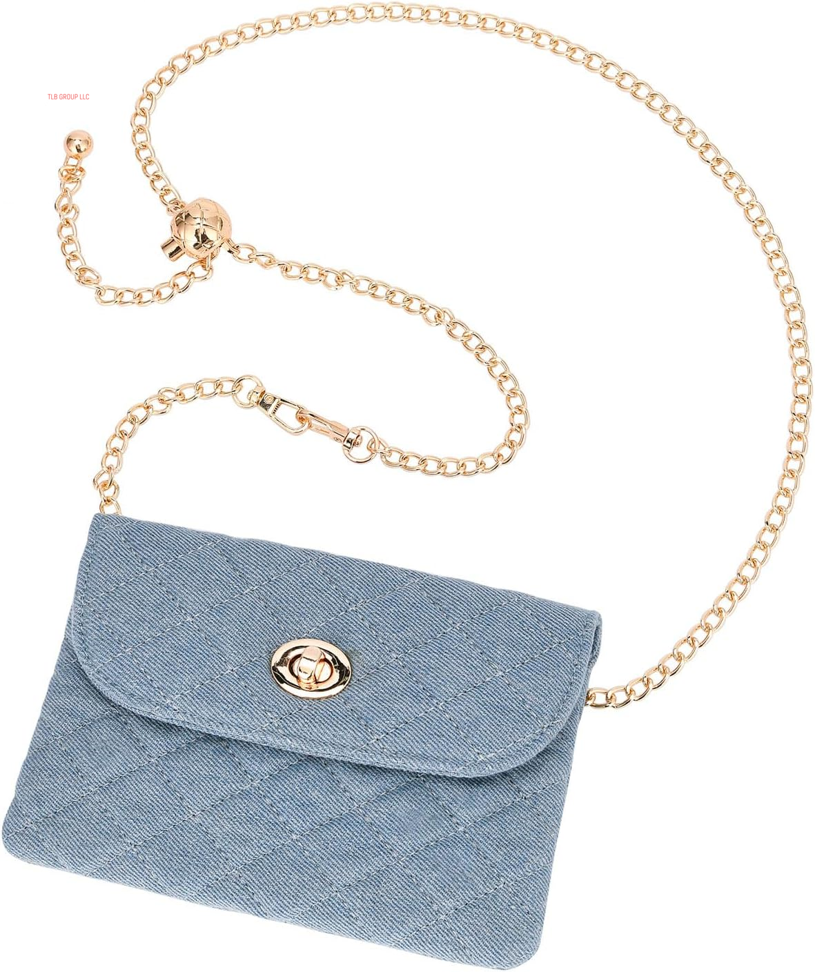 Chain Belt Bag for Women, Fasion Denim Waist Purse Cell Phone Bag for Women,Designer Checkered Crossbody Purse for Women.