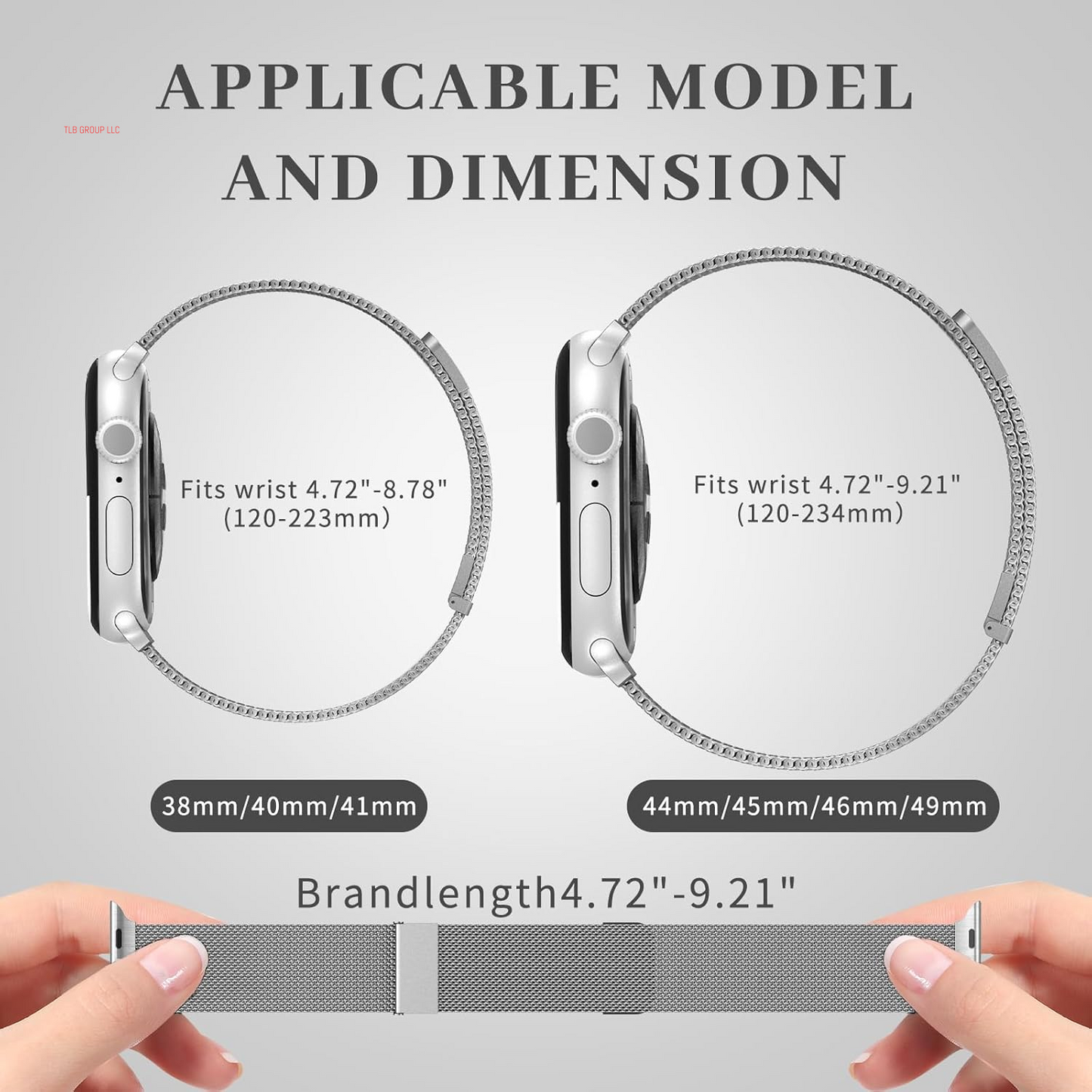 Stainless Steel Loop Compatible with Apple Watch Band 46Mm 42Mm 44Mm 45Mm 49Mm 38Mm 40Mm 41Mm Men Women, Milanis Mesh Loop Magnetic Clasp Replacement for Iwatch Bands Ultra Series 10 9 8 7 6 5 4 SE