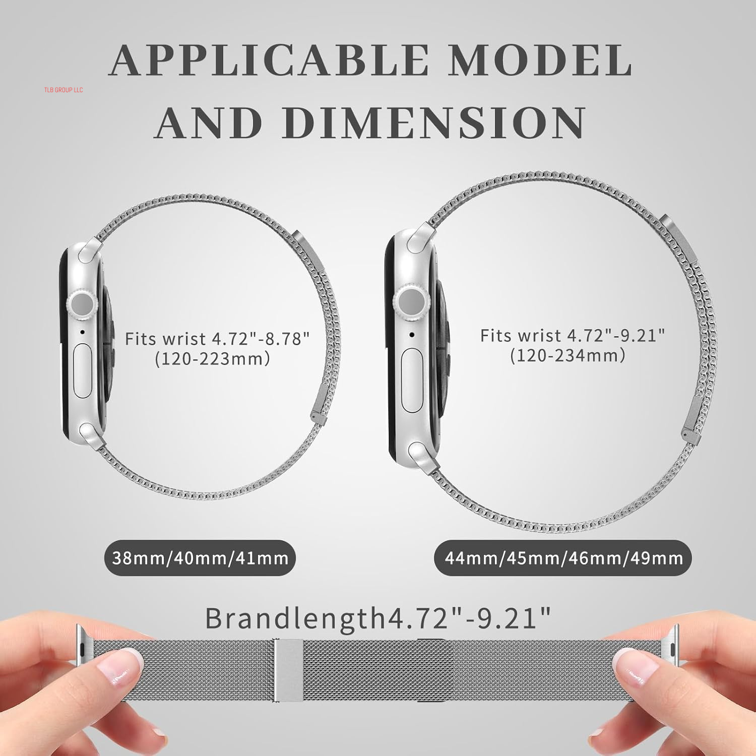 Stainless Steel Loop Compatible with Apple Watch Band 46Mm 42Mm 44Mm 45Mm 49Mm 38Mm 40Mm 41Mm Men Women, Milanis Mesh Loop Magnetic Clasp Replacement for Iwatch Bands Ultra Series 10 9 8 7 6 5 4 SE