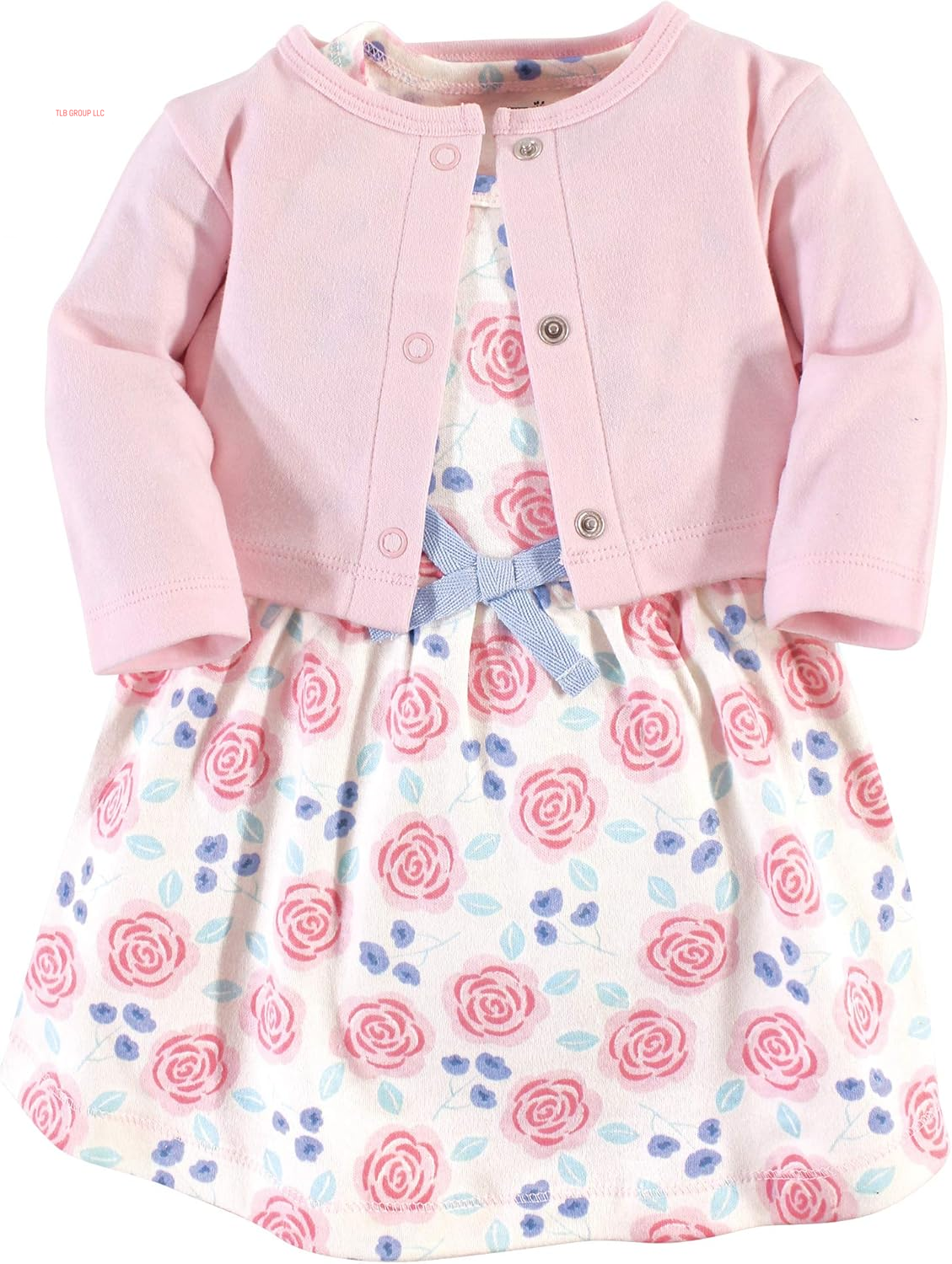 Baby Girl Organic Cotton Dress and Cardigan