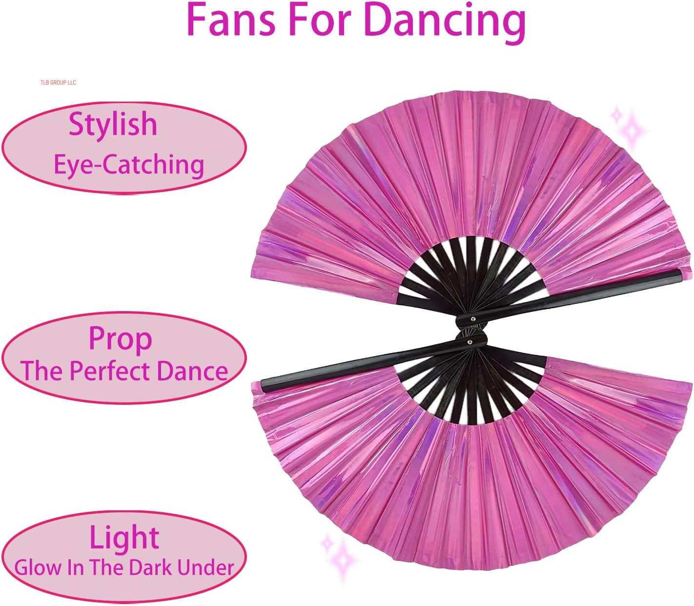 Boots on the Ground Fan, New Large Folding Hand Fan Line Dance Popping Fan, Handheld Clacking Fans for Line Dancing,Suitable for All Kinds of Dance Performances, Parties(Peach Pink/10.6In)