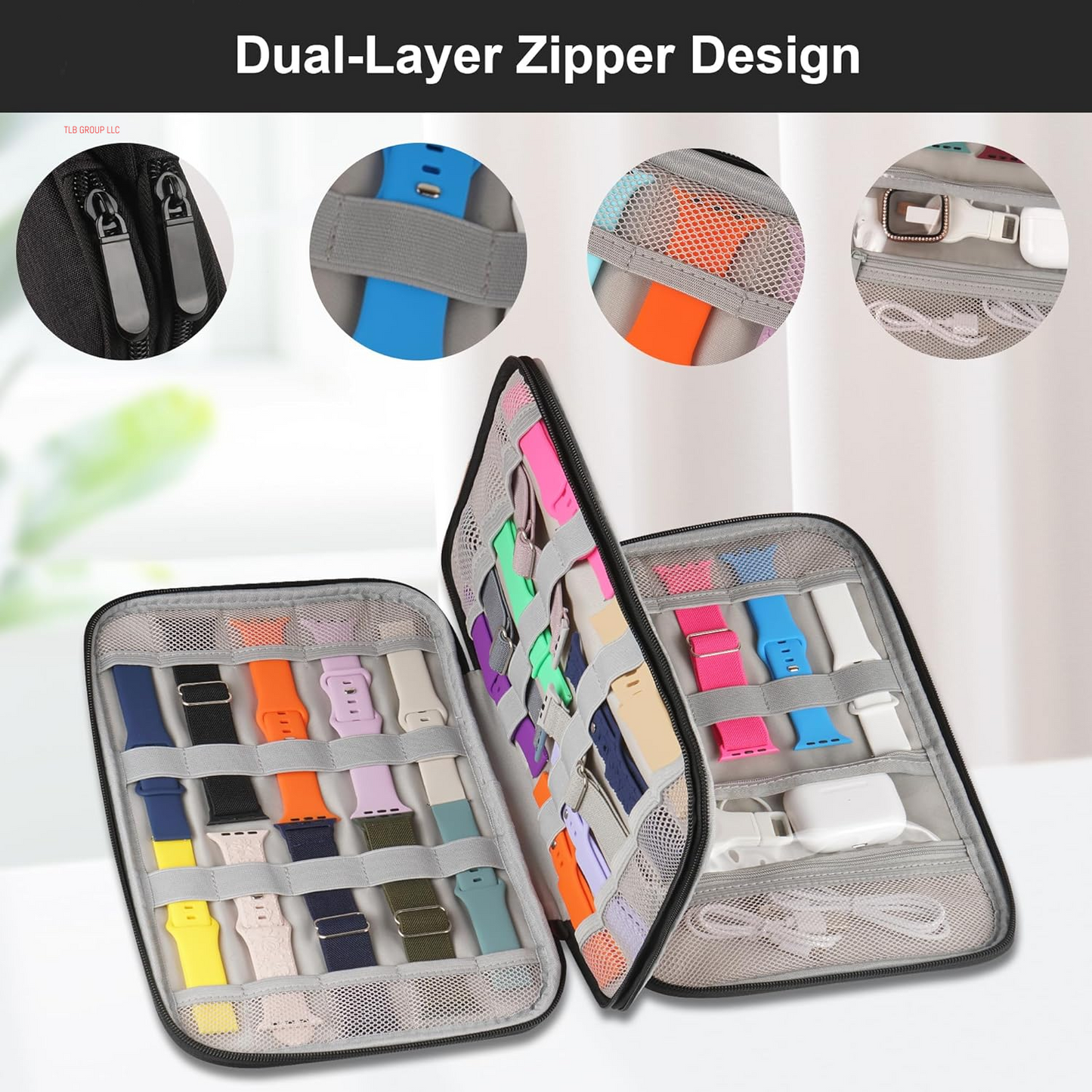 23 Pack Bands Compatible with Apple Watch Band 49Mm 46Mm 45Mm 44Mm 42Mm(Series 3/2/1) and 35-Slot Watch Band Storage Organizer