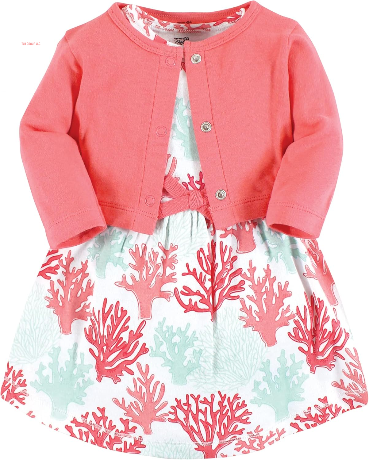 Baby Girl Organic Cotton Dress and Cardigan