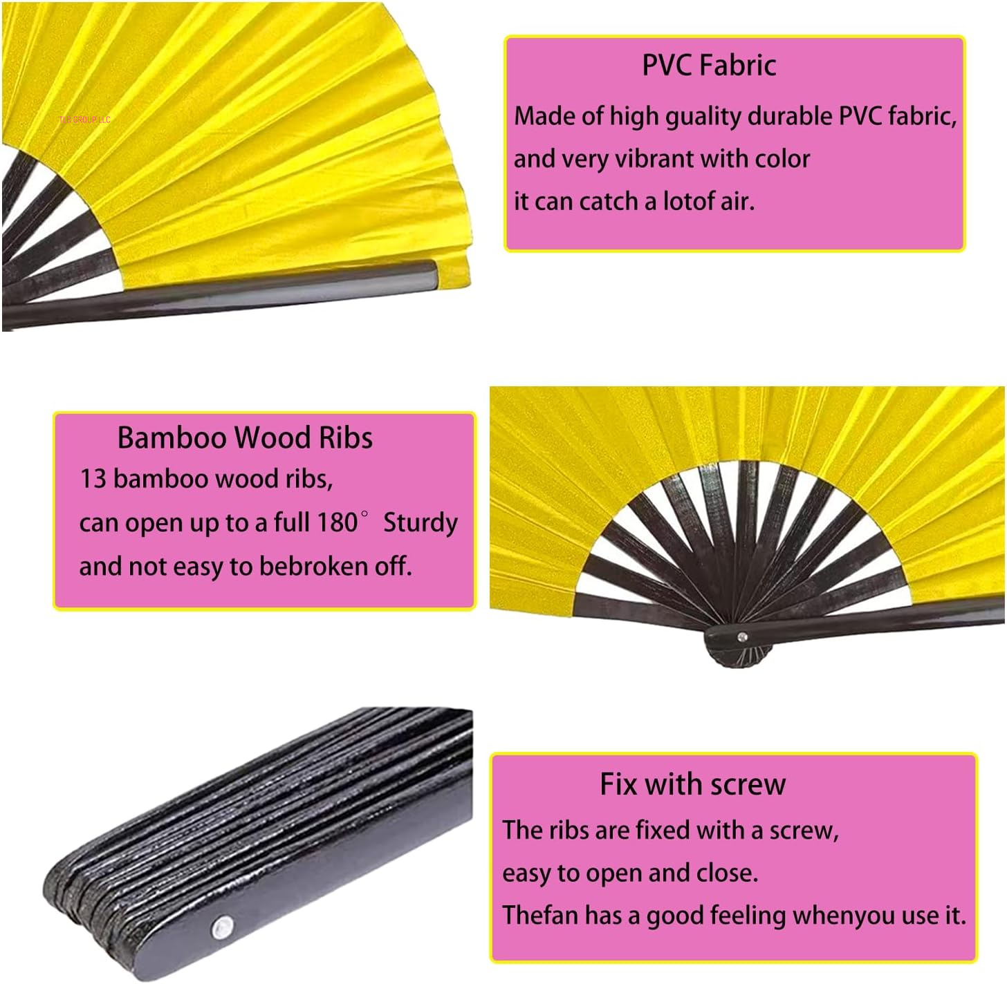 Boots on the Ground Fan, New Large Folding Hand Fan Line Dance Popping Fan,Handheld Clacking Fans for Line Dancing,Suitable for All Kinds of Dance Performances,Parties (Color#D,13.3In)