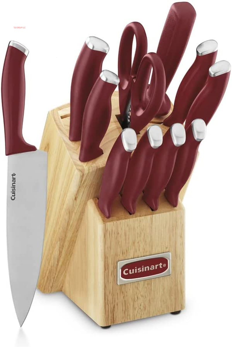 Block Knife Set, 12Pc Cutlery Knife Set with Steel Blades for Precise Cutting, Lightweight, Stainless Steel, Durable & Dishwasher Safe, C77SSW-12P