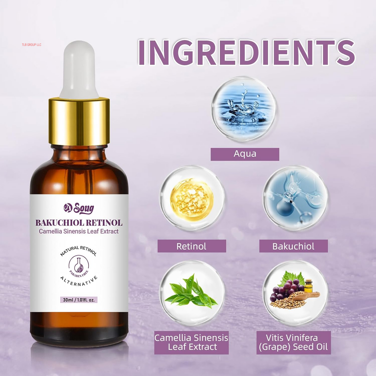 Bakuchiol Retinol Serum, 2 PCS Retinol Rejuvenation Serum for anti Aging & Reduce Wrinkles, Fine Lines & Sagging, Moisturising Skin, 2.02 Fl.Oz