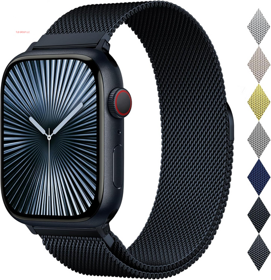 Stainless Steel Milanese Loop Compatible with Apple Watch Band 46Mm 42Mm 44Mm 45Mm 49Mm 38Mm 40Mm 41Mm Men and Women, Mesh Loop Magnetic Clasp Replacement for Iwatch Bands Ultra Series 10 9 8 7 SE 6 5 4 3 2 1