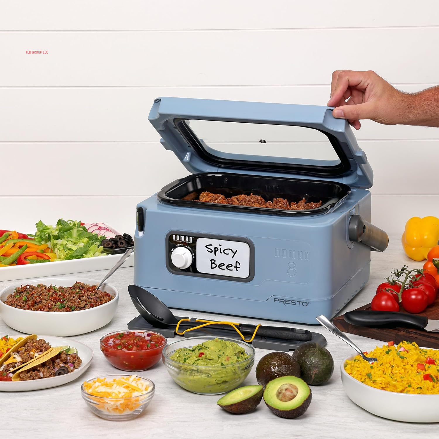 06017 8-Quart Nomad Traveling Slow Cooker, Blue TRUCK DRIVER