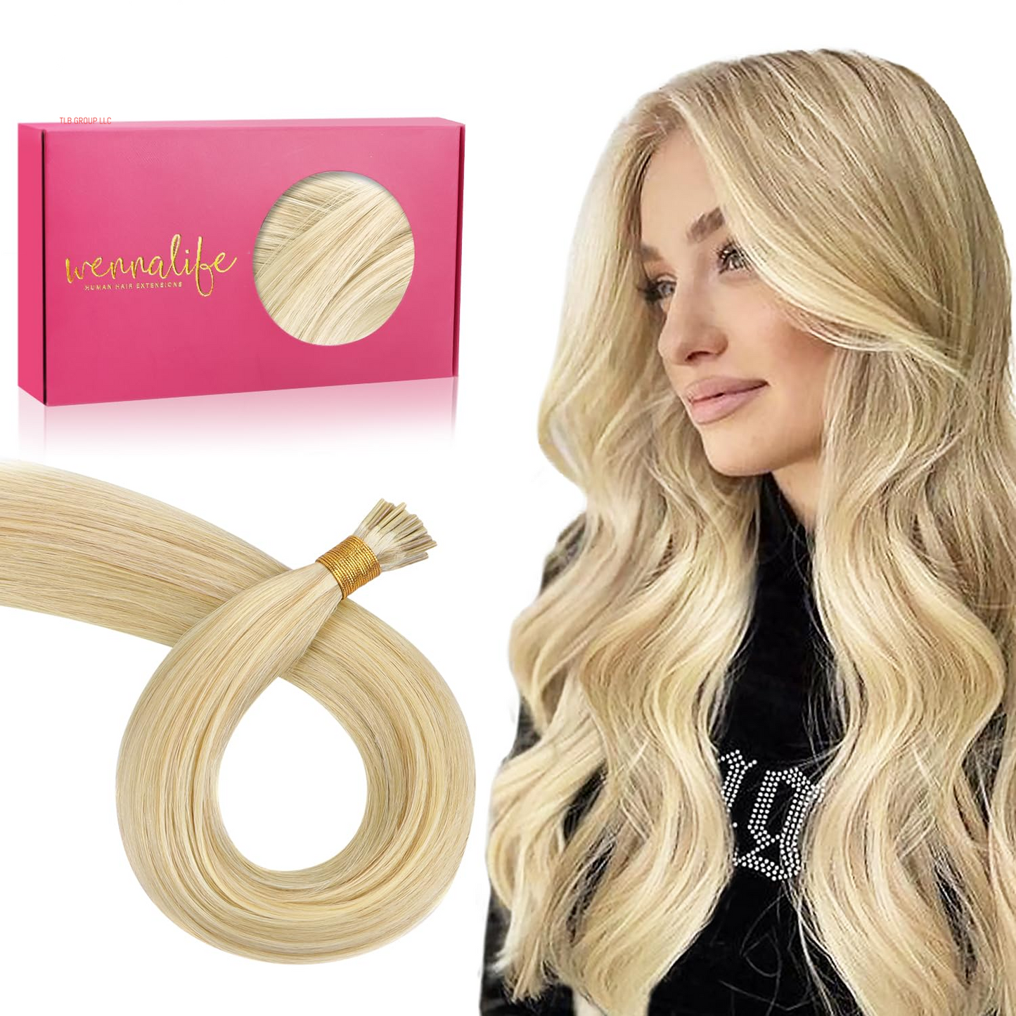 Sew in Hair Extensions Real Human Hair, 14 Inch 80G Light Blonde Highlighted Golden Blonde Machine Weft Hair Extensions Human Hair Hand Tied Weft Hair Extensions Sew In
