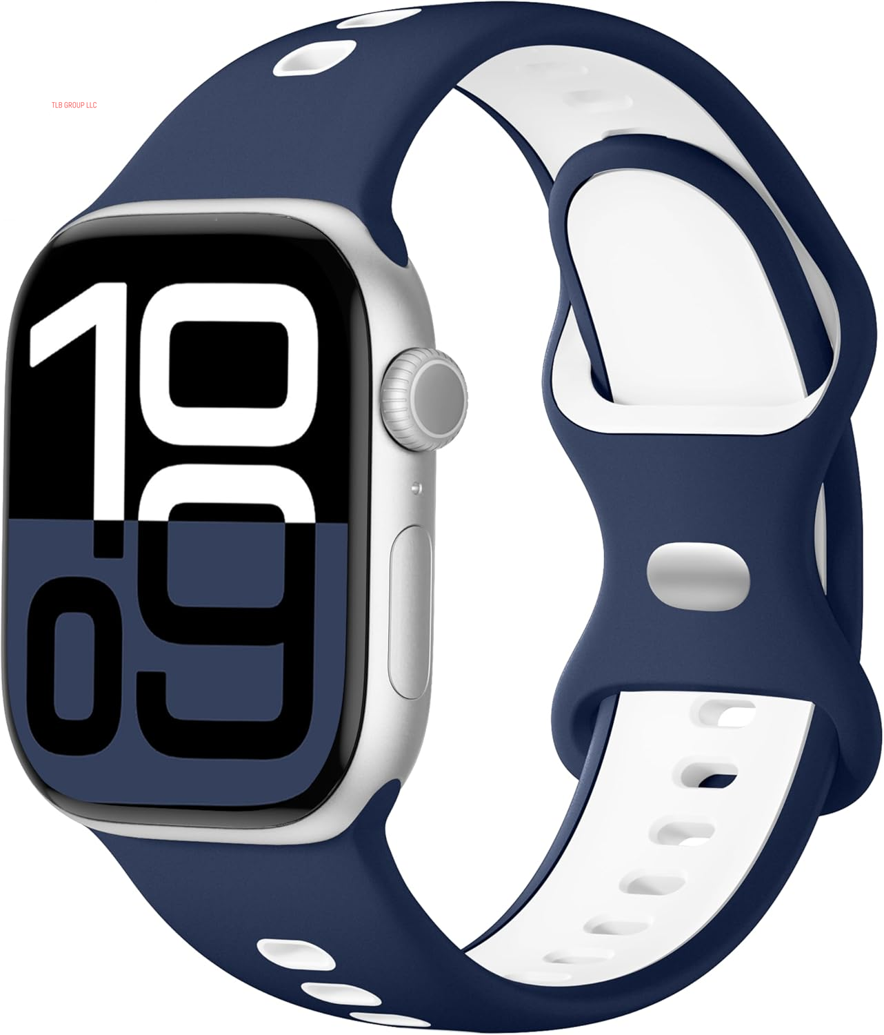 Dual-Color Design Compatible with Apple Watch Band 38Mm 40Mm 42Mm 44Mm 45Mm 46Mm 49Mm Women Men, Soft Silicone Two-Toned Color Replacement Sport Band for Iwatch Series 10/9/8/7/6/5/4/3/2/1/SE