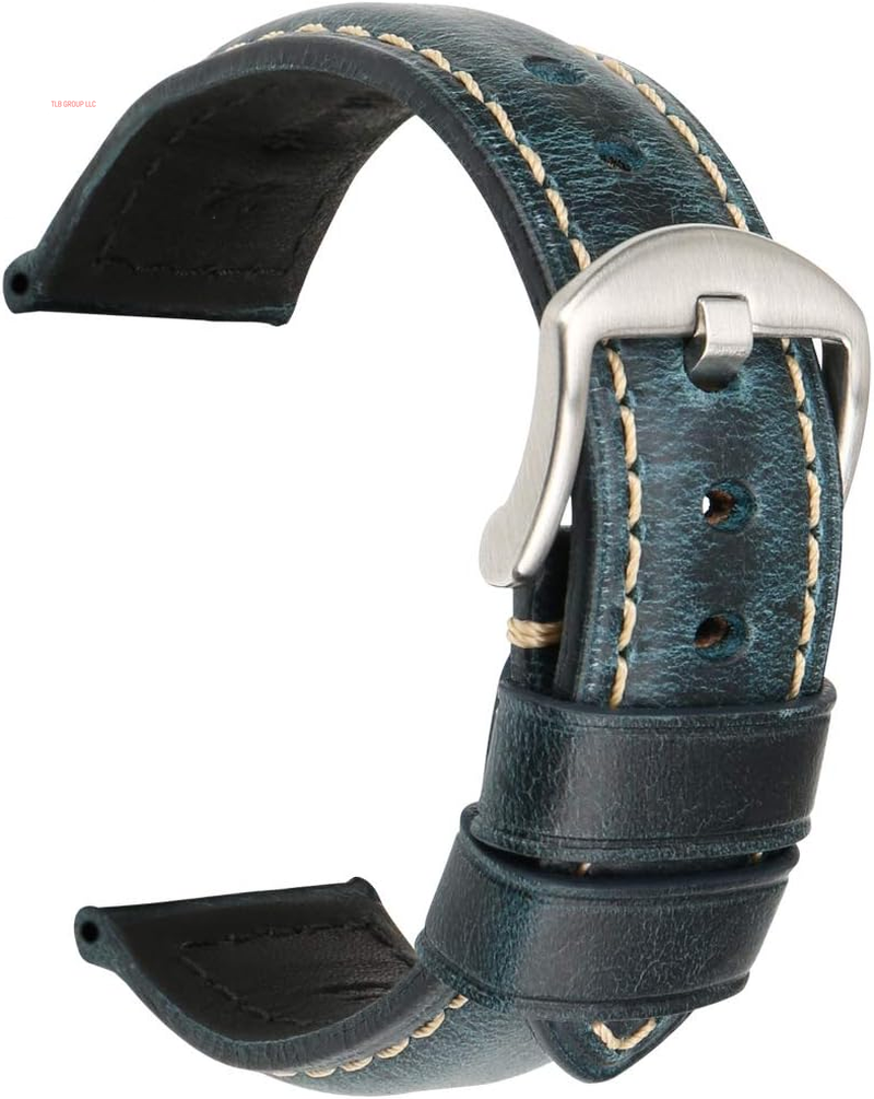 Watch Band, Vintage Oil Wax Leather Watch Straps 18Mm 19Mm 20Mm 21Mm 22Mm 23Mm 24Mm 26Mm Watch Belt for Men Women