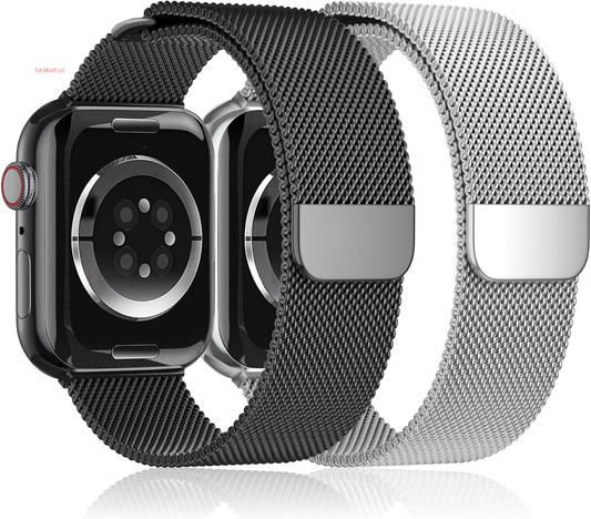 Magnetic Milanese Loop for Apple Watch Band 42Mm 46Mm 40Mm 41Mm 38Mm 44Mm 45Mm 49Mm Women Men,Magnet Stainless Steel Mesh Metal Strap for Iwatch Ultra/2 Series 10 9 8 7 6 5 4,Se/2Nd Generation