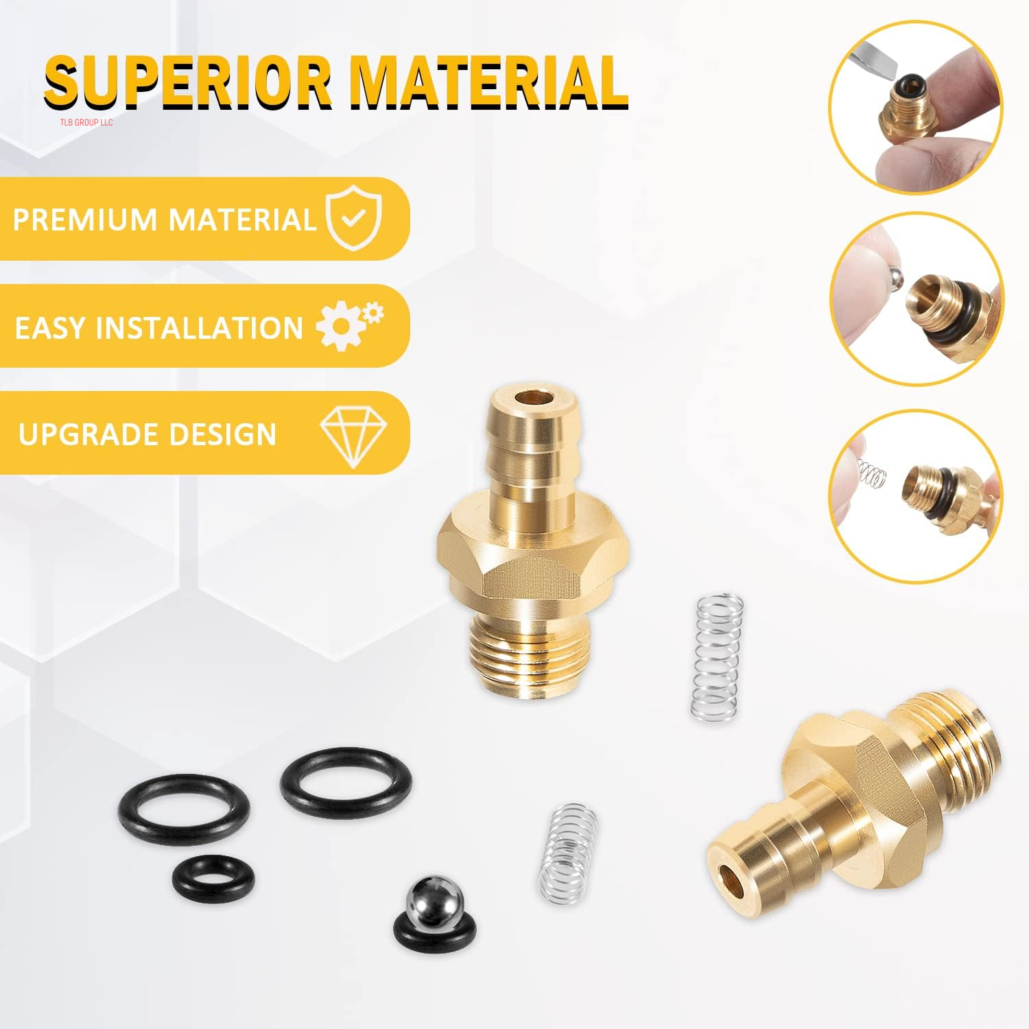 Pressure Washer Chemical Soap Injector Kit for Briggs and Stratton, Homelite, Ryobi and Husky Replaces 190593GS 190635GS and 203640GS (2 Set)