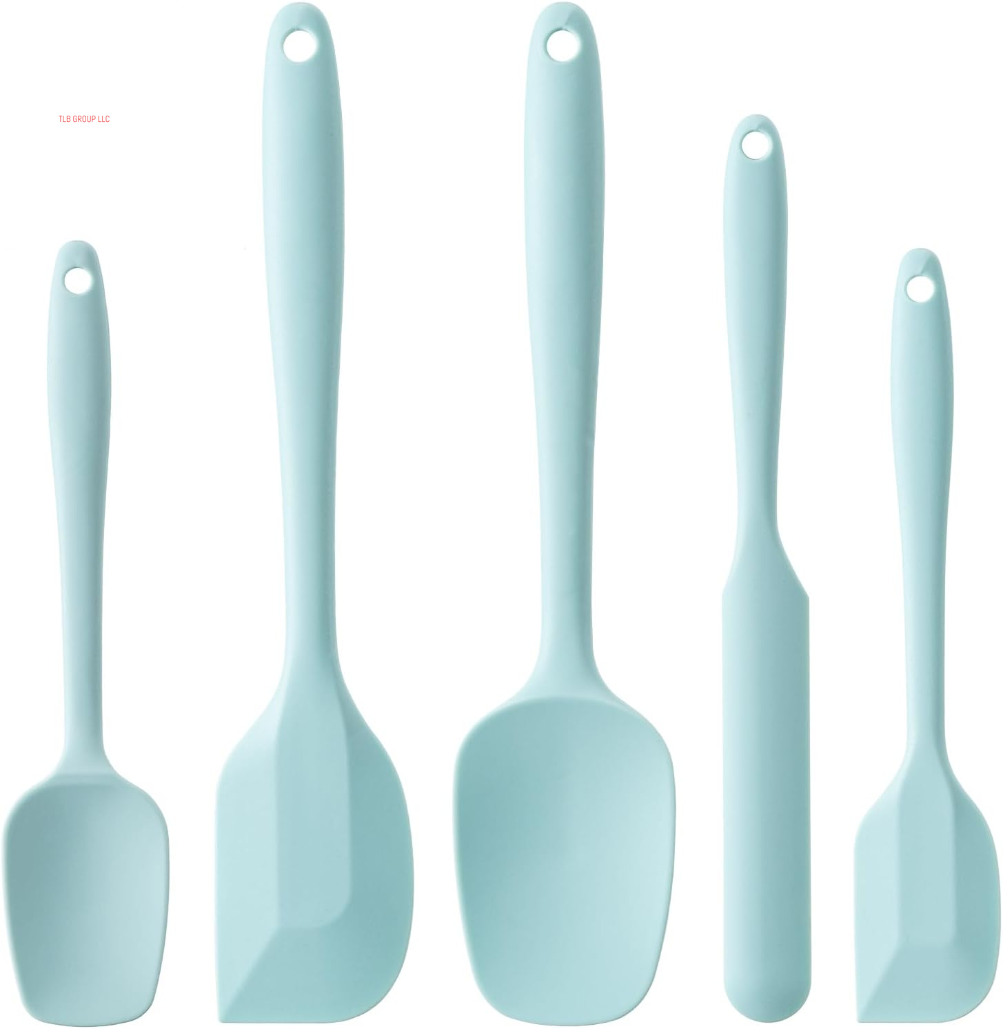 Silicone Spatula Set, 5 Piece Food Grade Rubber Spatulas for Baking, Cooking, and Mixing High Heat Resistant Non Stick Dishwasher Safe Bpa-Free (Multicolor)