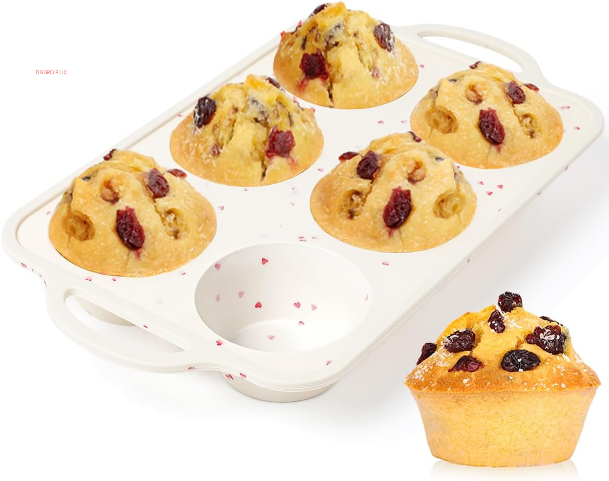 Silicone Muffin Pan, with Metal Reinforced Frame Regular Size 2.8Inch Silicone Cupcake Pan Nonstick 12 Cups for Baking Homemade Muffins, Cupcakes, Egg Bites 2 Pack Dishwasher Safe BPA Free