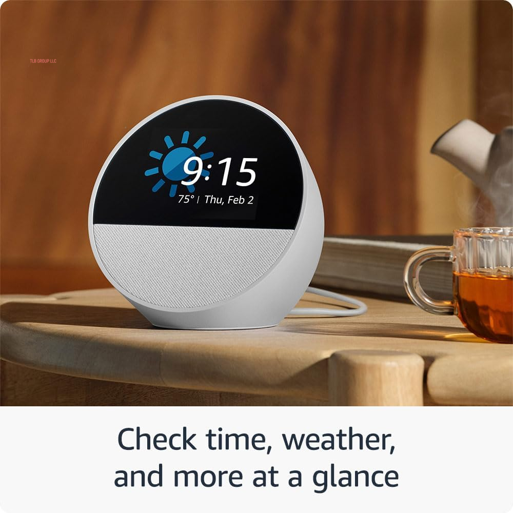 Echo Spot (Newest Model), Great for Nightstands, Offices and Kitchens, Smart Alarm Clock with Alexa, Black