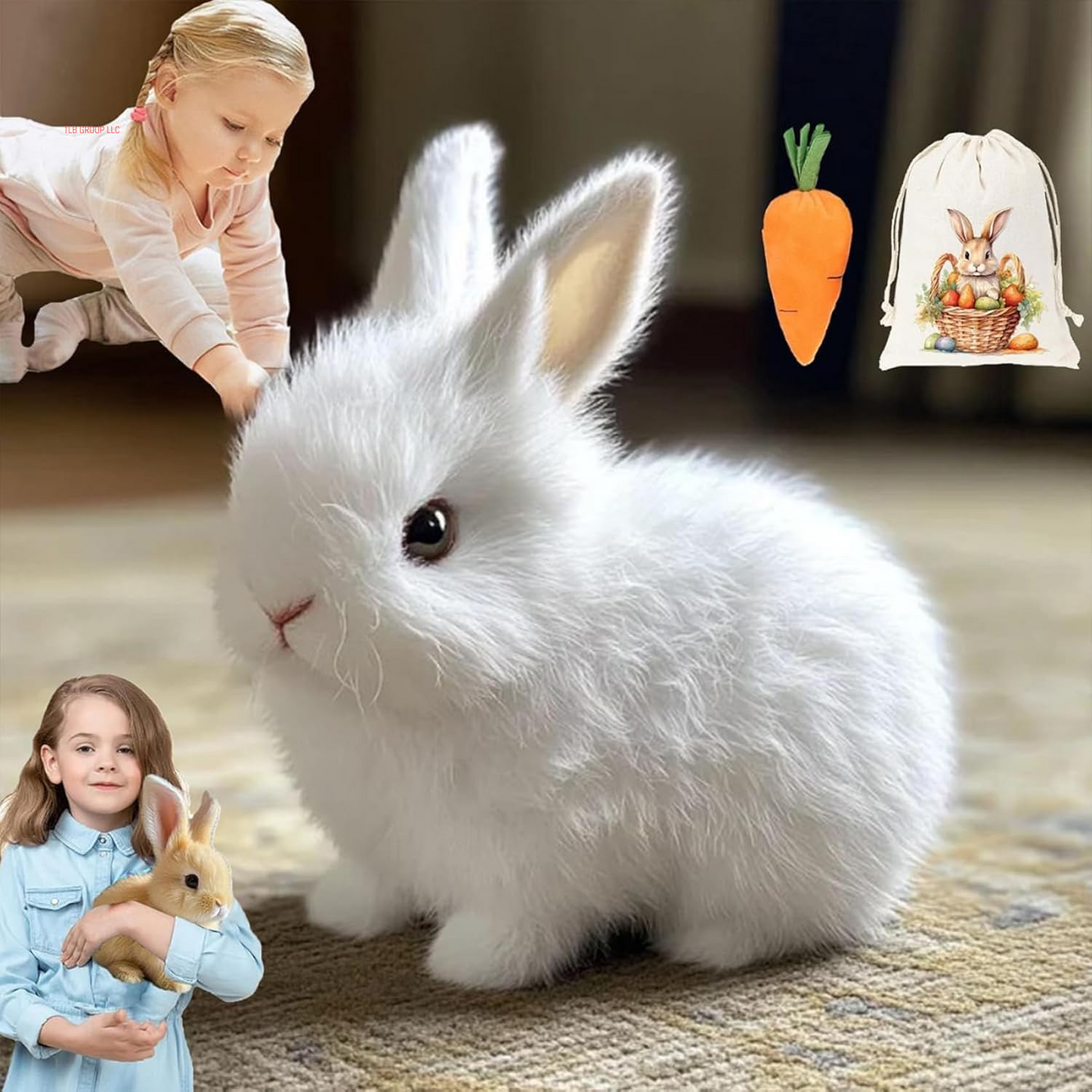 2025 New Bunny - Easter My Realistic Bunny Toy, Interactive Bunny Realistic Bunny - Jumping, Twitching, and Shaking Ears,Realistic Bunny Toys (Brown)