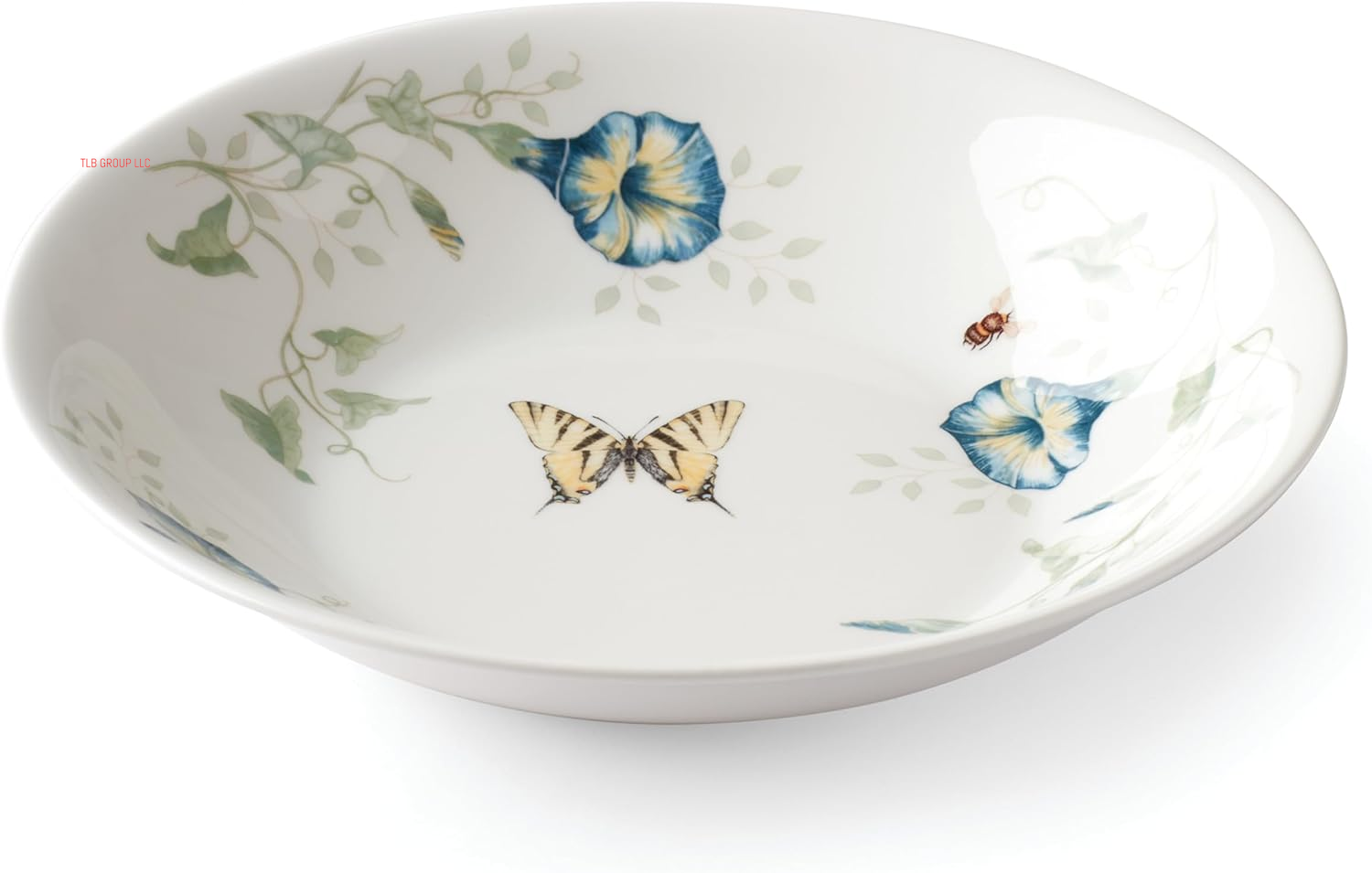 817046 Butterfly Meadow 6-Piece Tidbit Plate Set, White, 3.05 LB