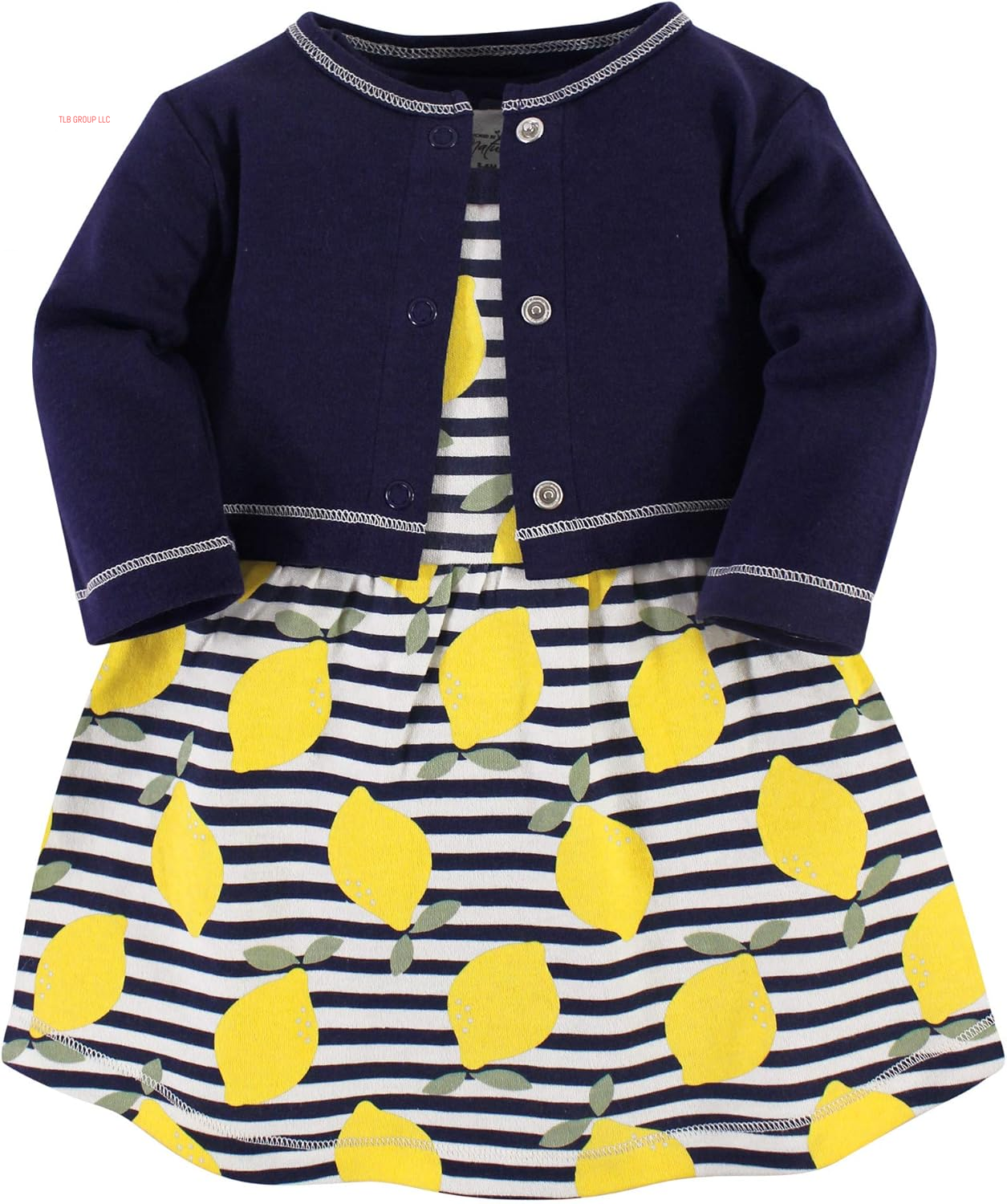 Baby Girl Organic Cotton Dress and Cardigan