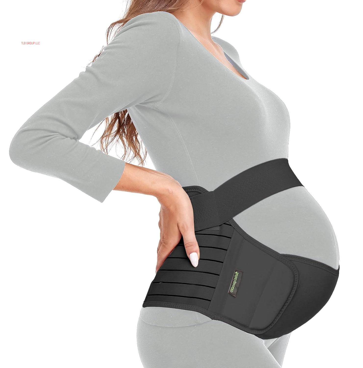 Maternity Belt, Pregnancy 3 in 1 Support Belt for Back/Pelvic/Hip Pain, Maternity Band Belly Support for Pregnancy Belly Support Band (L: Fit Ab 39.5"-51.3", Black)