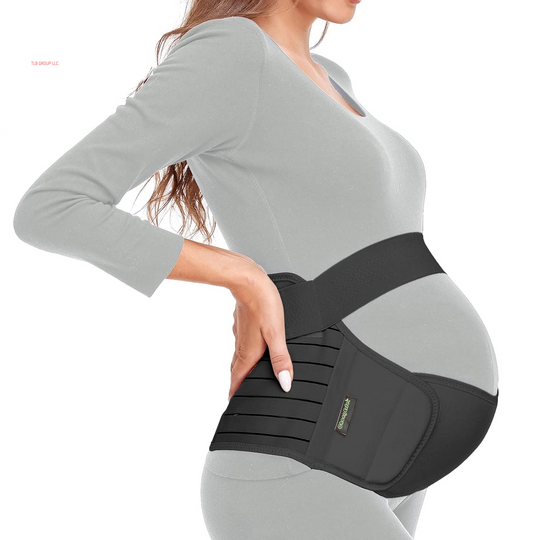 Maternity Belt, Pregnancy 3 in 1 Support Belt for Back/Pelvic/Hip Pain, Maternity Band Belly Support for Pregnancy Belly Support Band (L: Fit Ab 39.5"-51.3", Black)