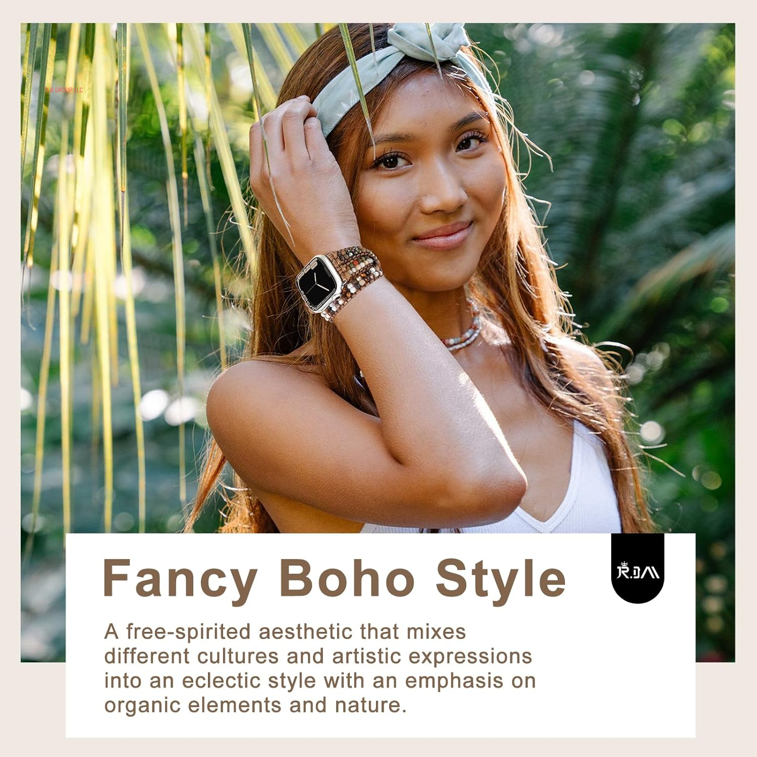Boho Beaded Watch Band Women and Geniuen Leather Band Bundles