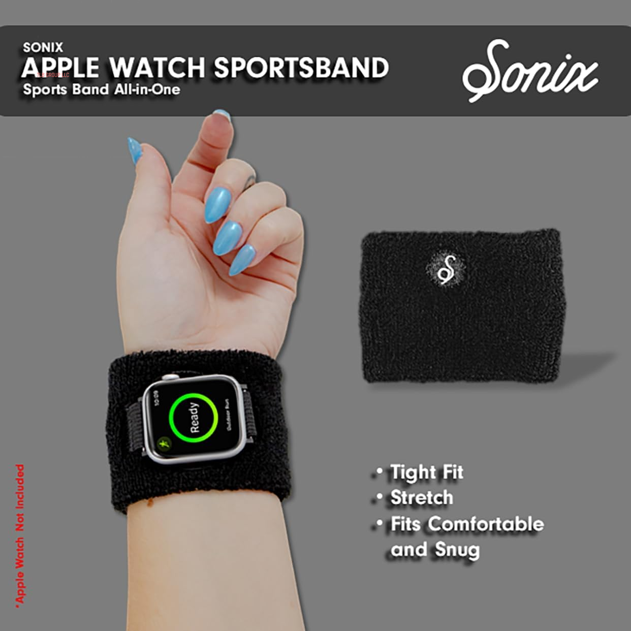| Sport Watch Band for Apple Watch | Sweatband Style Watch Band for Sports, Workouts, Activities