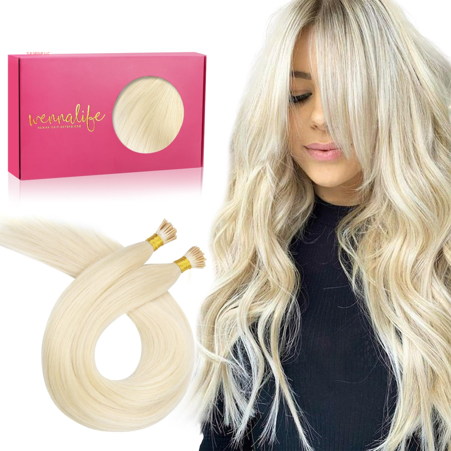 Sew in Hair Extensions Real Human Hair, 14 Inch 80G Light Blonde Highlighted Golden Blonde Machine Weft Hair Extensions Human Hair Hand Tied Weft Hair Extensions Sew In