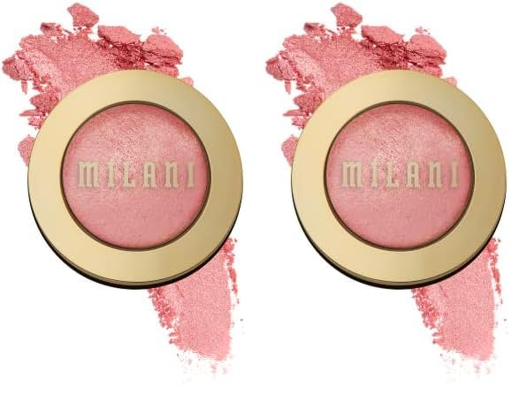 Baked Blush, Powder Blush for Cheeks, Cruelty Free Makeup - Shape, Contour & Highlight Face for a Shimmery or Matte Finish -Dolce Pink